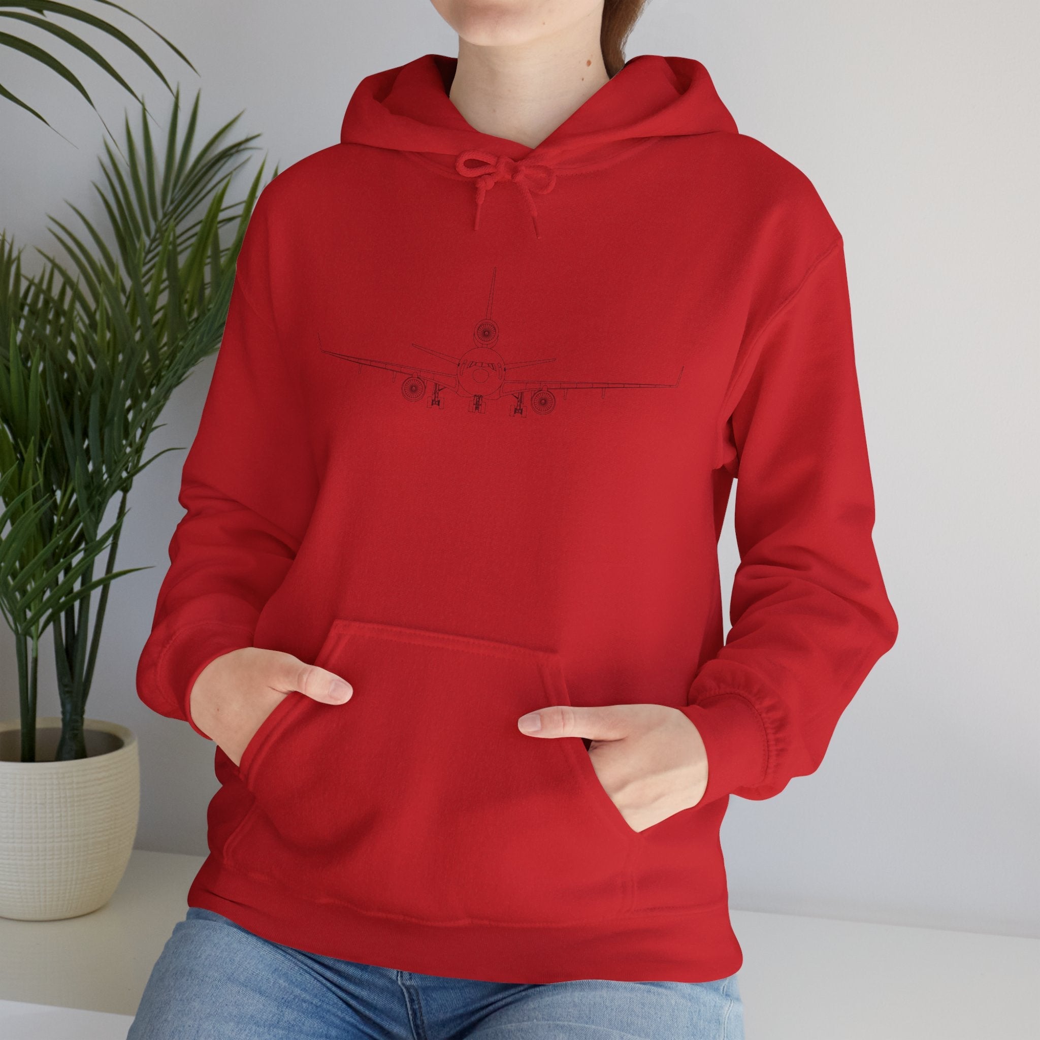 McDonnell Douglas MD-11 Airplane Unisex Heavy Blend™ Hoodie Poly/Cotton - Light Colors - Hoodie - WCUniforms