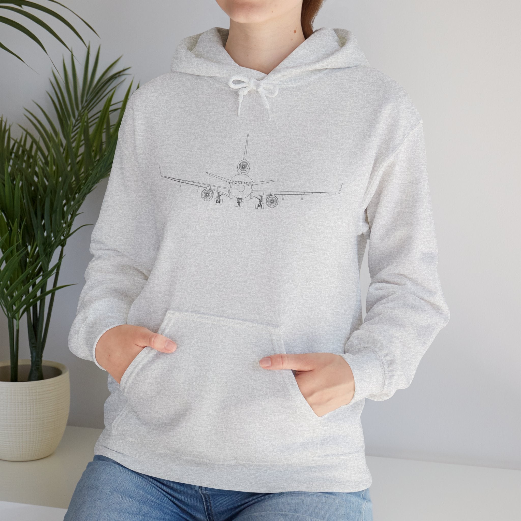 McDonnell Douglas MD-11 Airplane Unisex Heavy Blend™ Hoodie Poly/Cotton - Light Colors - Hoodie - WCUniforms