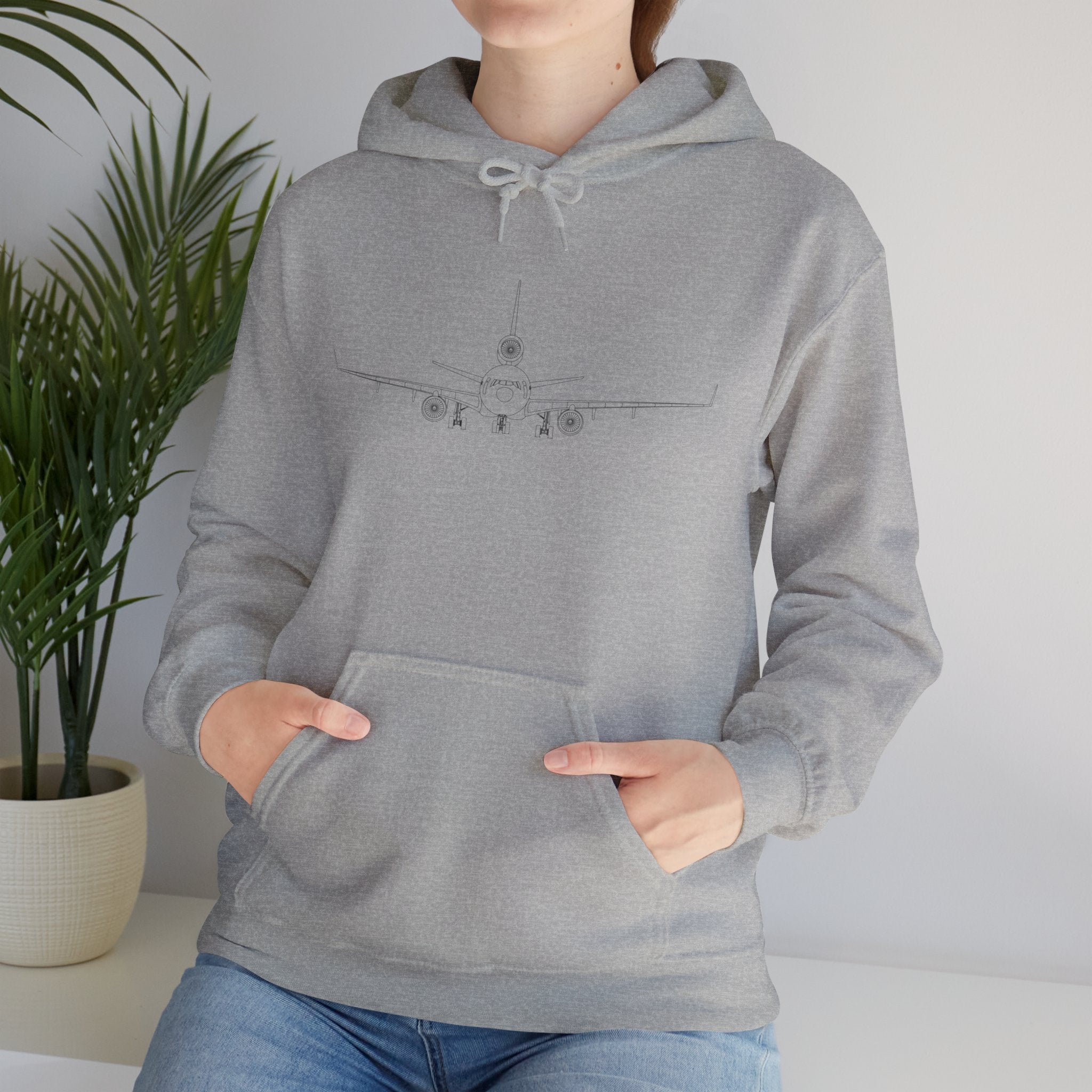 McDonnell Douglas MD-11 Airplane Unisex Heavy Blend™ Hoodie Poly/Cotton - Light Colors - Hoodie - WCUniforms