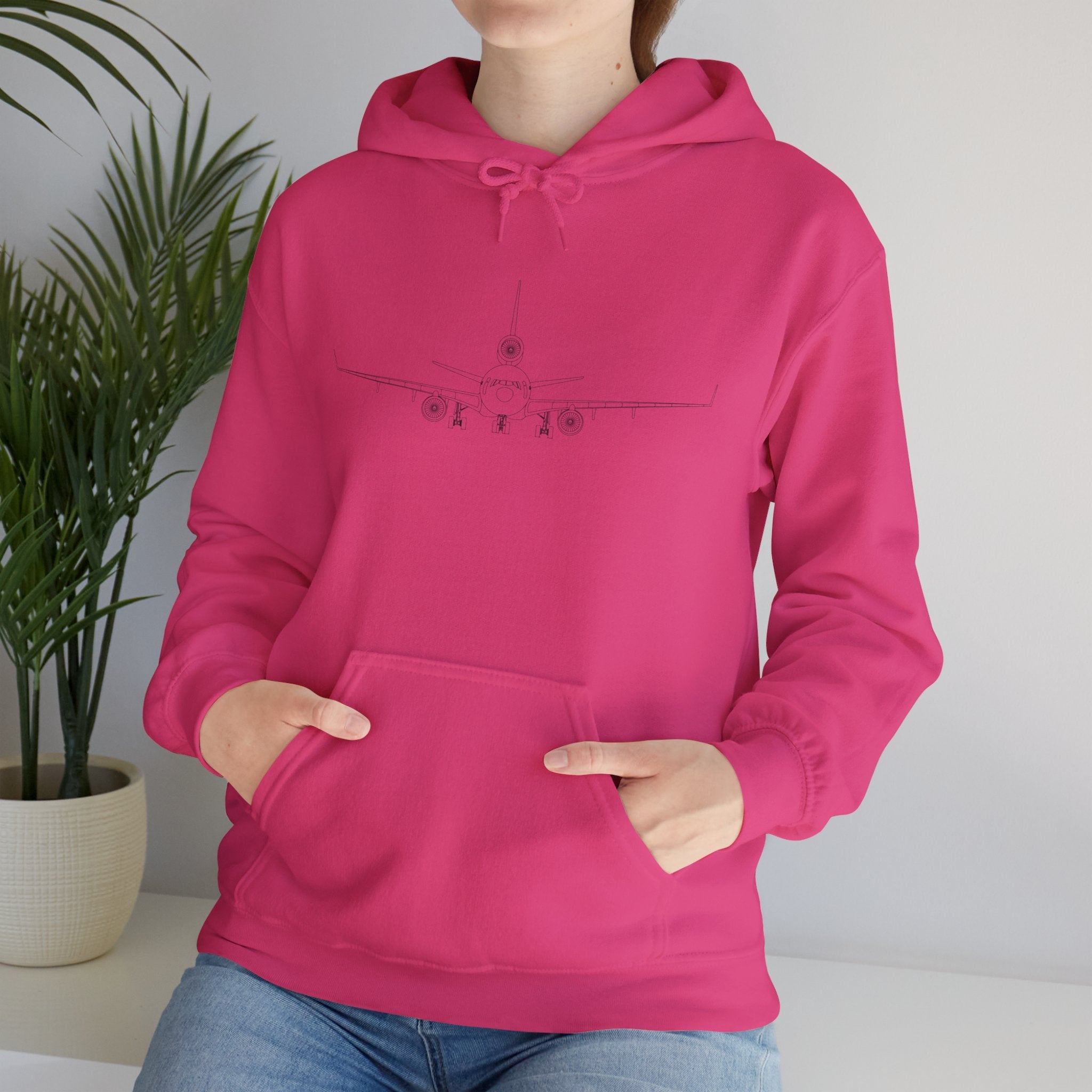 McDonnell Douglas MD-11 Airplane Unisex Heavy Blend™ Hoodie Poly/Cotton - Light Colors - Hoodie - WCUniforms