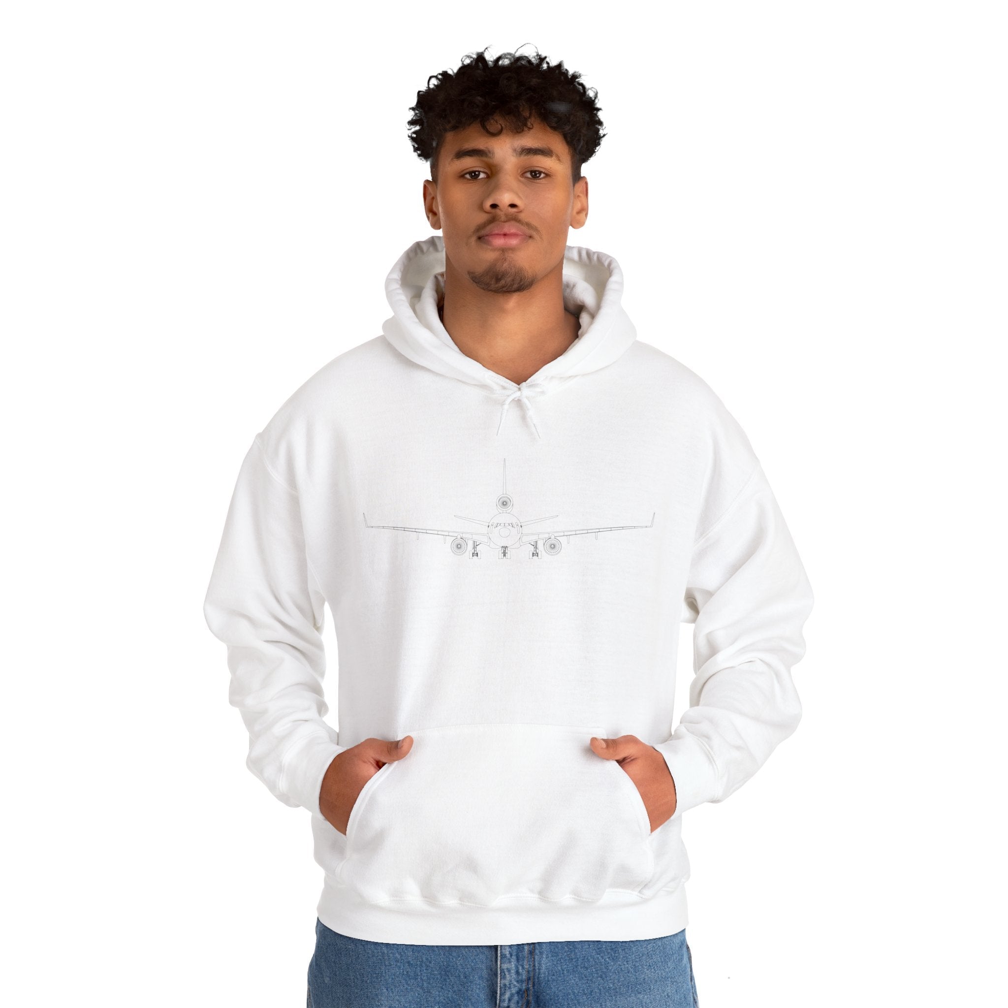 McDonnell Douglas MD-11 Airplane Unisex Heavy Blend™ Hoodie Poly/Cotton - Light Colors - Hoodie - WCUniforms