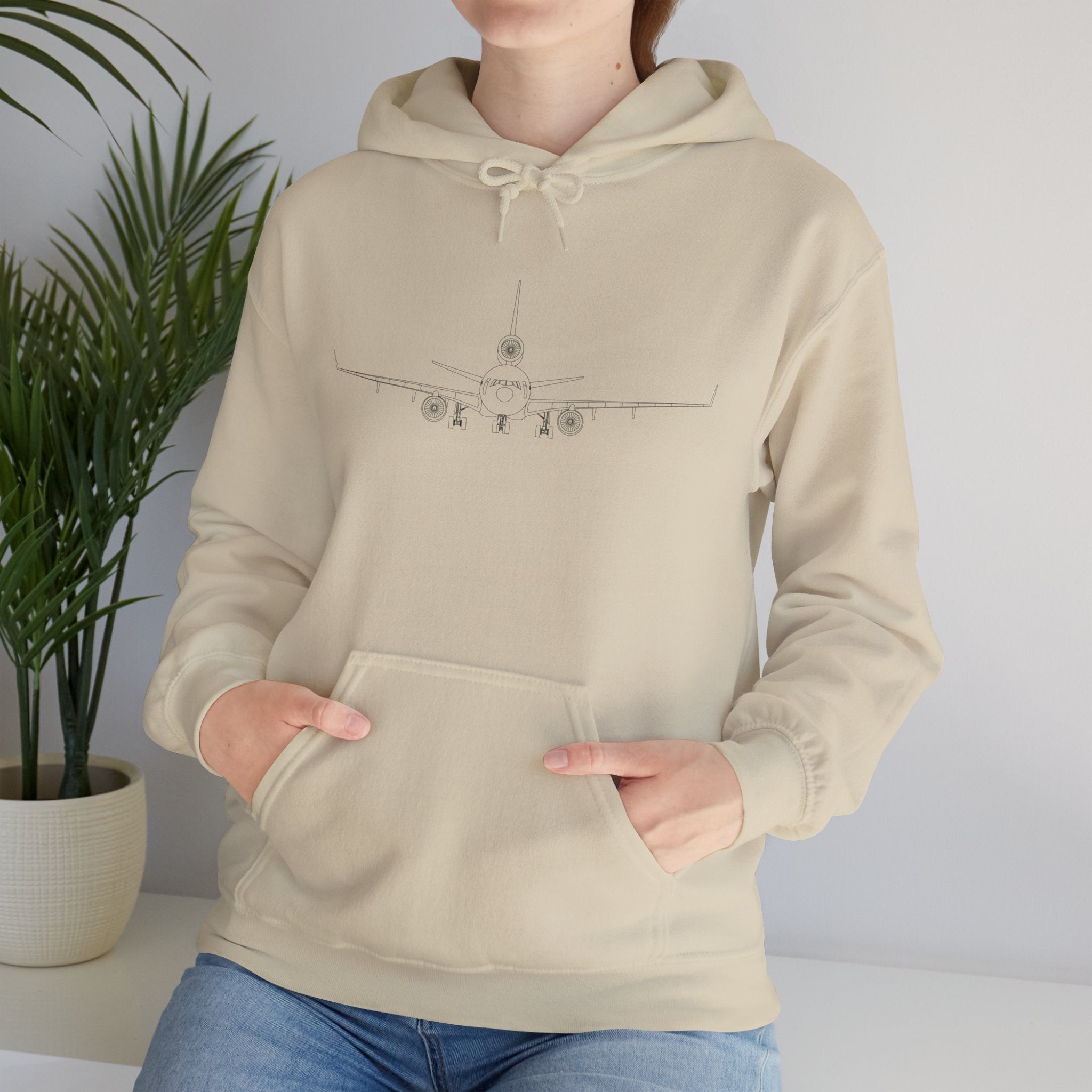 McDonnell Douglas MD-11 Airplane Unisex Heavy Blend™ Hoodie Poly/Cotton - Light Colors - Hoodie - WCUniforms