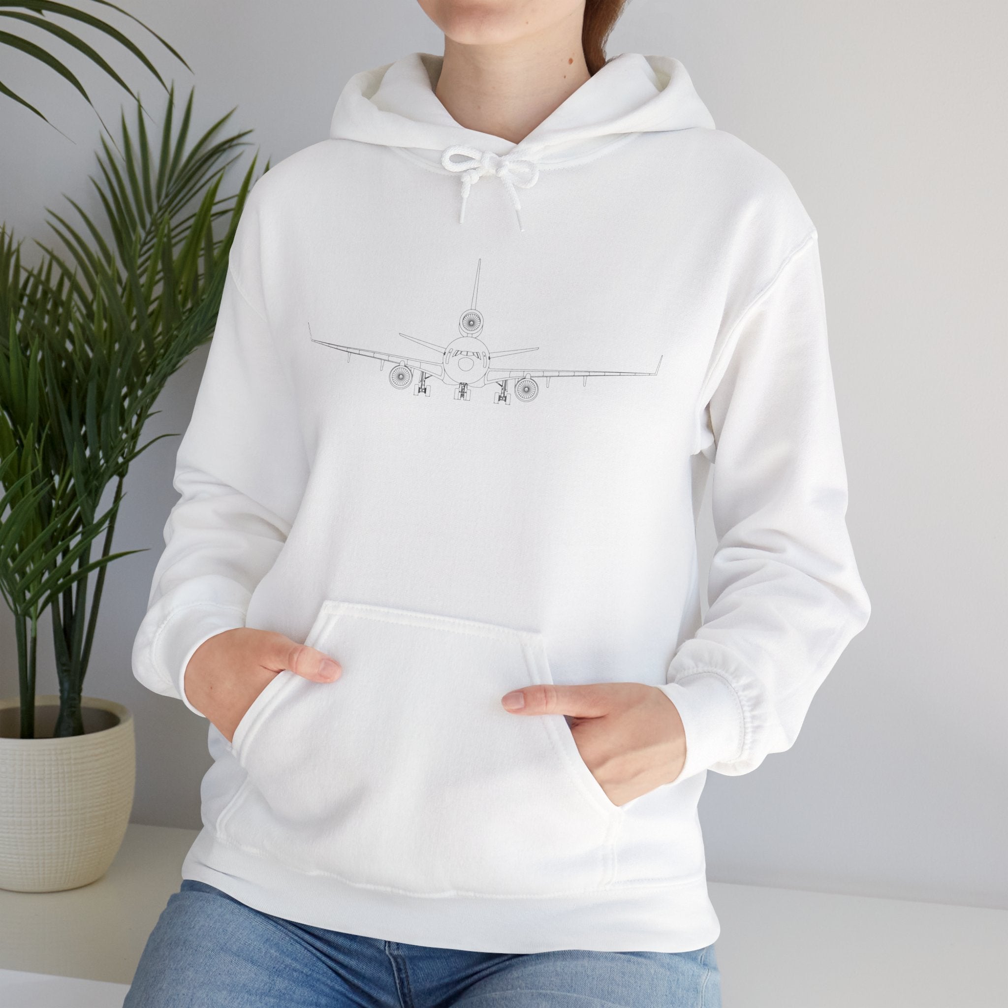 McDonnell Douglas MD-11 Airplane Unisex Heavy Blend™ Hoodie Poly/Cotton - Light Colors - Hoodie - WCUniforms