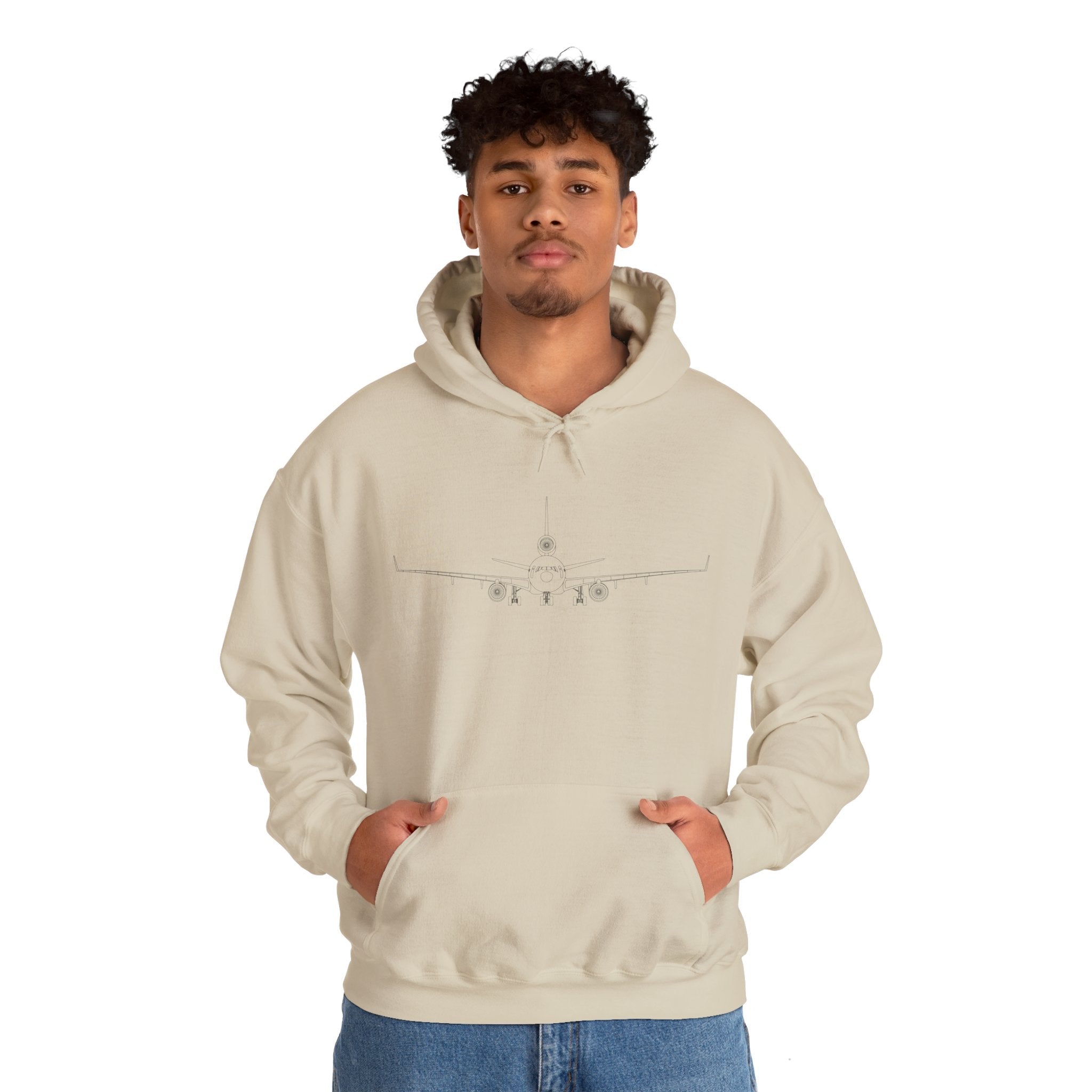 McDonnell Douglas MD-11 Airplane Unisex Heavy Blend™ Hoodie Poly/Cotton - Light Colors - Hoodie - WCUniforms