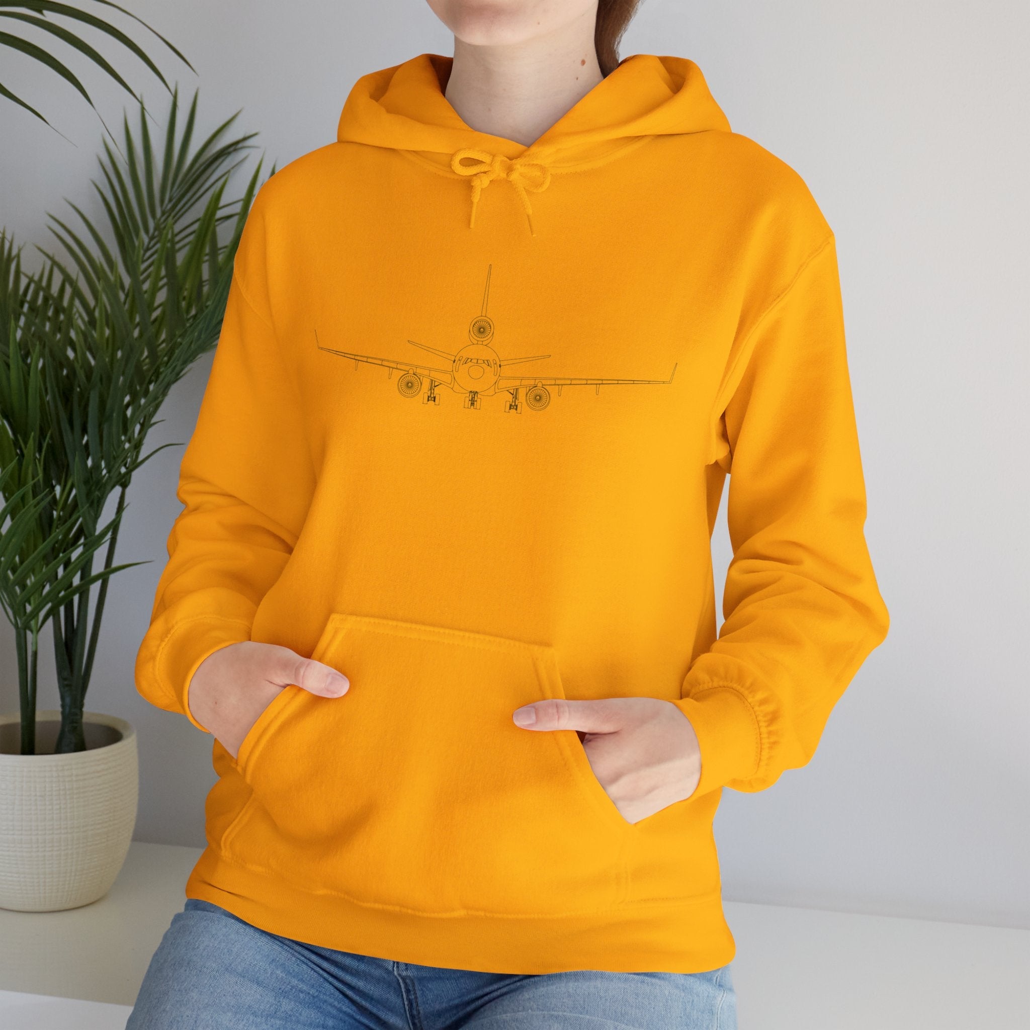 McDonnell Douglas MD-11 Airplane Unisex Heavy Blend™ Hoodie Poly/Cotton - Light Colors - Hoodie - WCUniforms