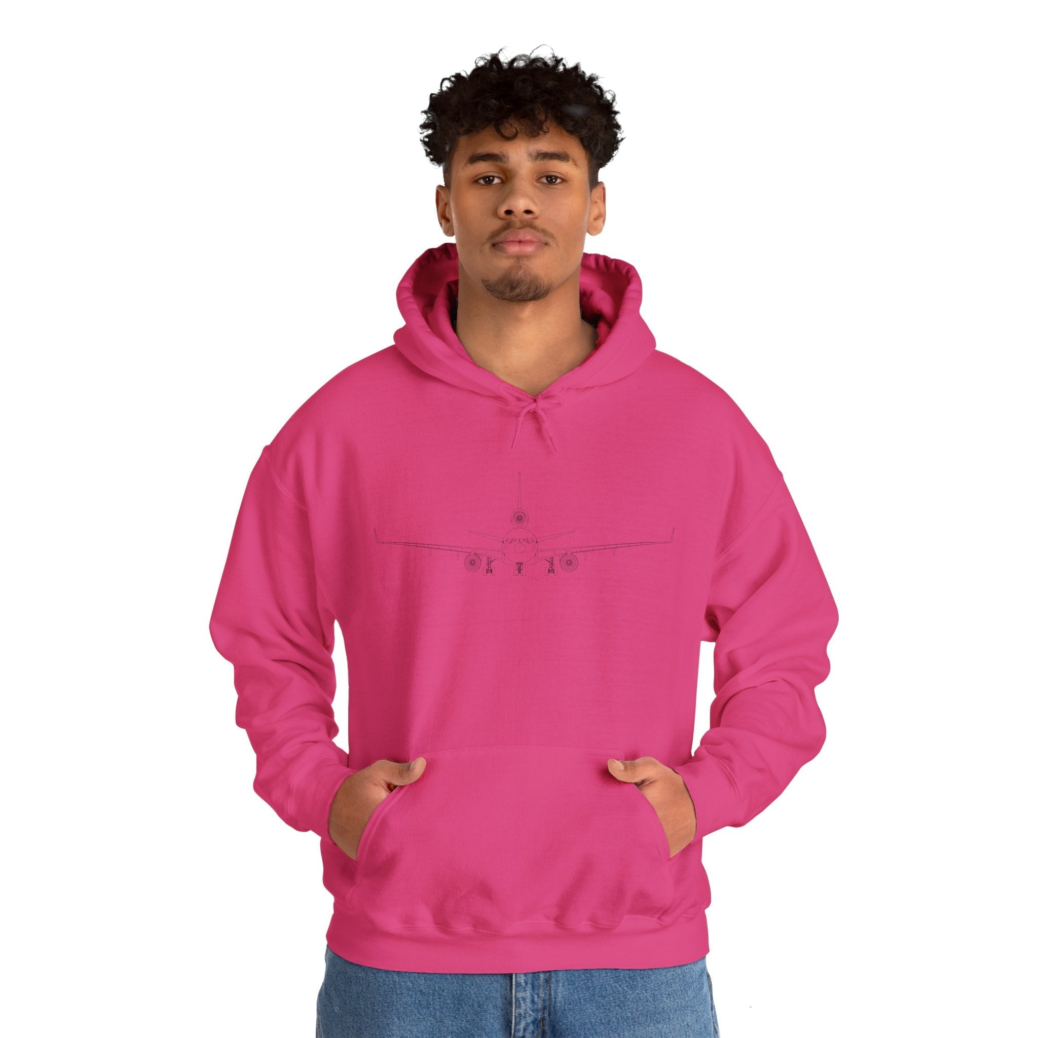 McDonnell Douglas MD-11 Airplane Unisex Heavy Blend™ Hoodie Poly/Cotton - Light Colors - Hoodie - WCUniforms
