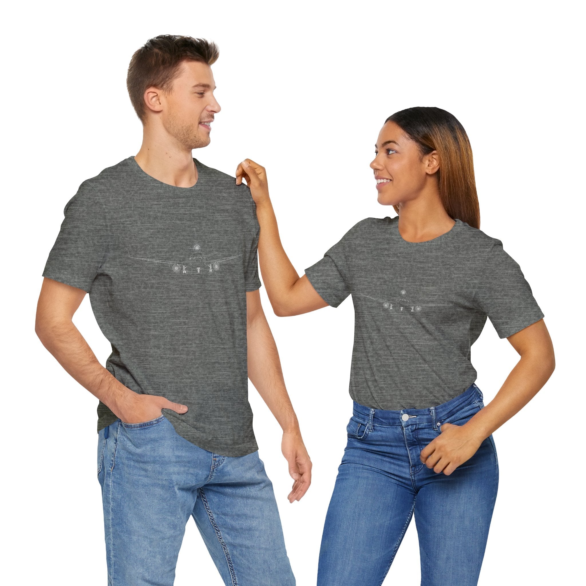 McDonnell Douglas MD-11 Unisex Soft Feel Jersey Short Sleeve Tee - Dark Heather Colors - T-Shirt - WCUniforms