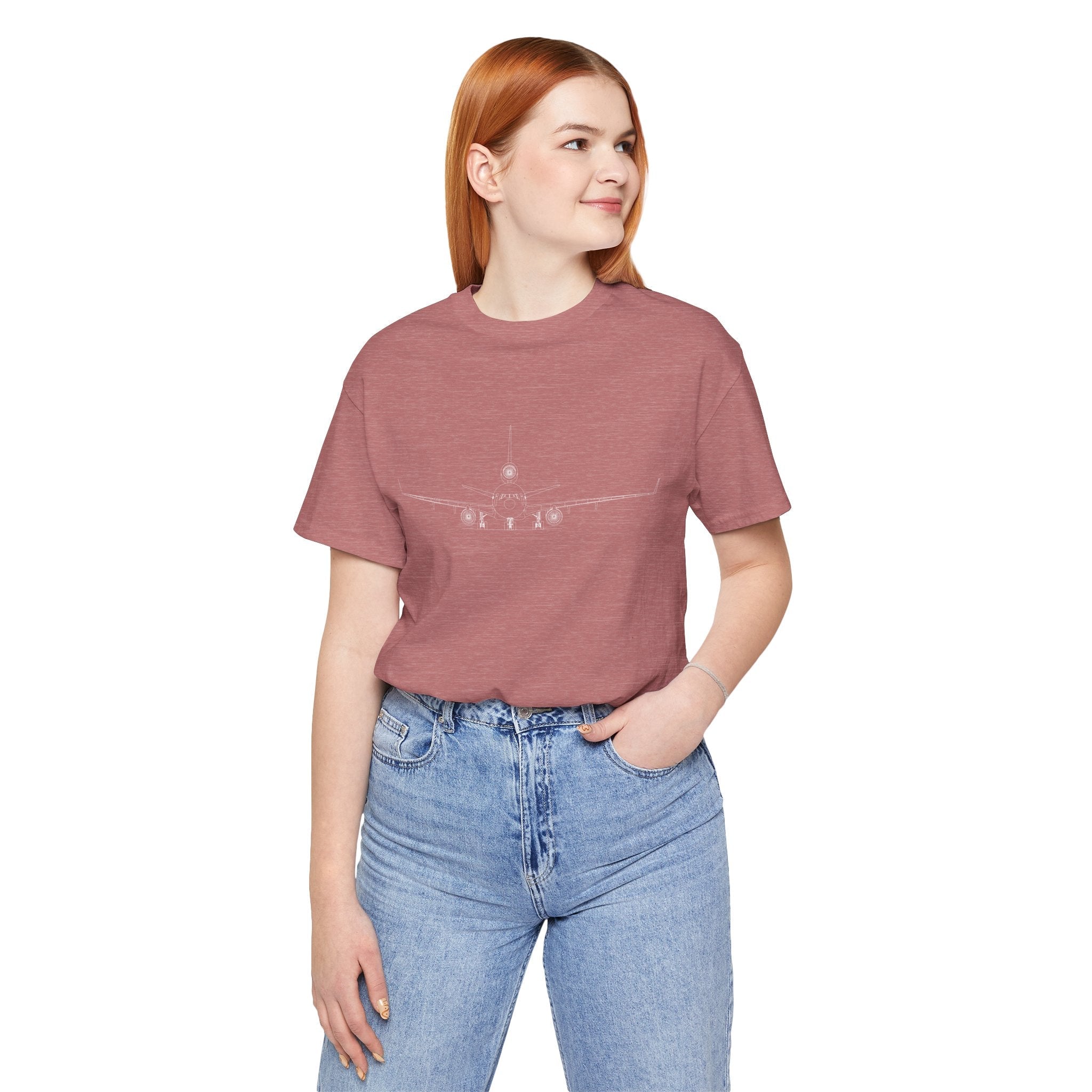 McDonnell Douglas MD-11 Unisex Soft Feel Jersey Short Sleeve Tee - Dark Heather Colors - T-Shirt - WCUniforms
