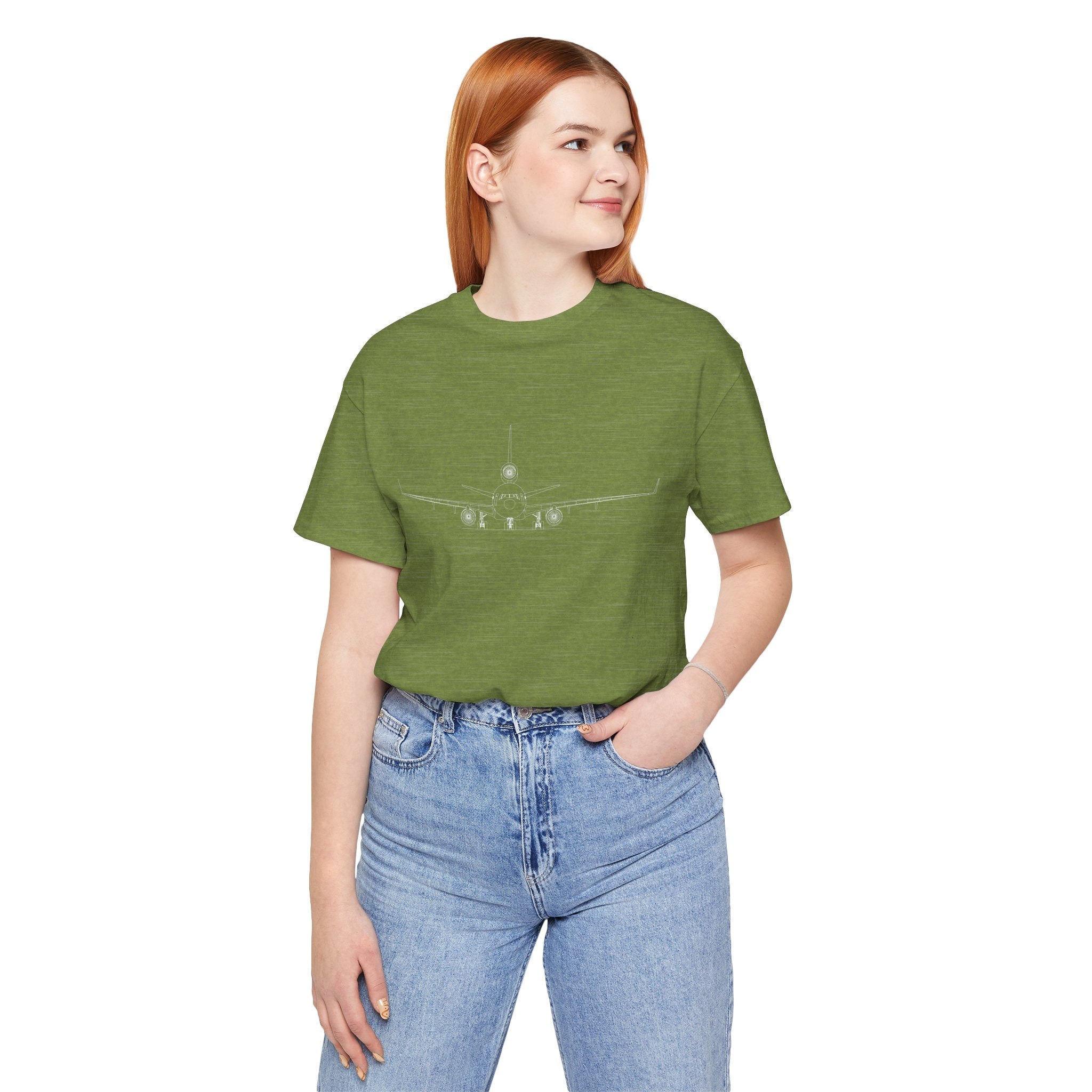 McDonnell Douglas MD-11 Unisex Soft Feel Jersey Short Sleeve Tee - Dark Heather Colors - T-Shirt - WCUniforms