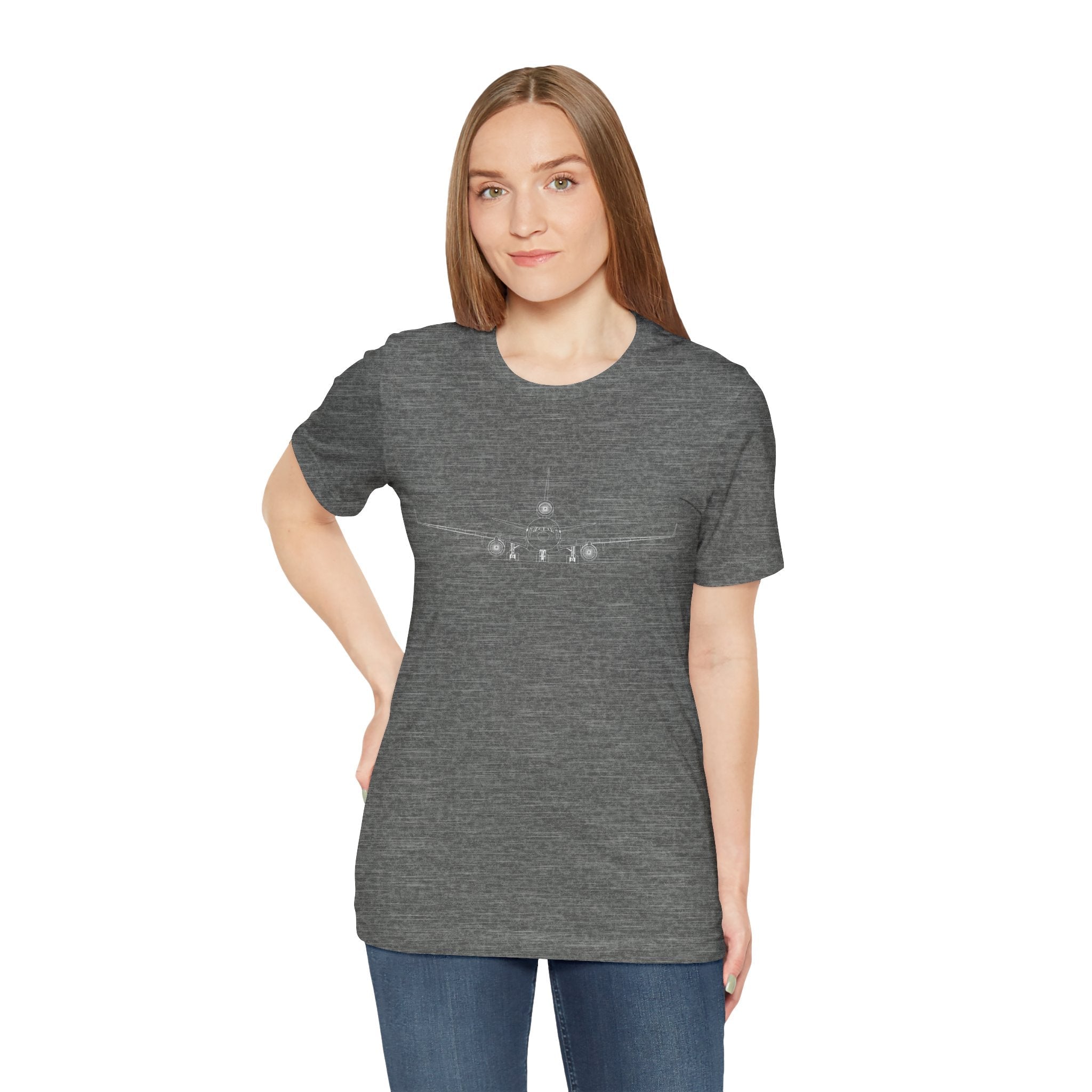 McDonnell Douglas MD-11 Unisex Soft Feel Jersey Short Sleeve Tee - Dark Heather Colors - T-Shirt - WCUniforms