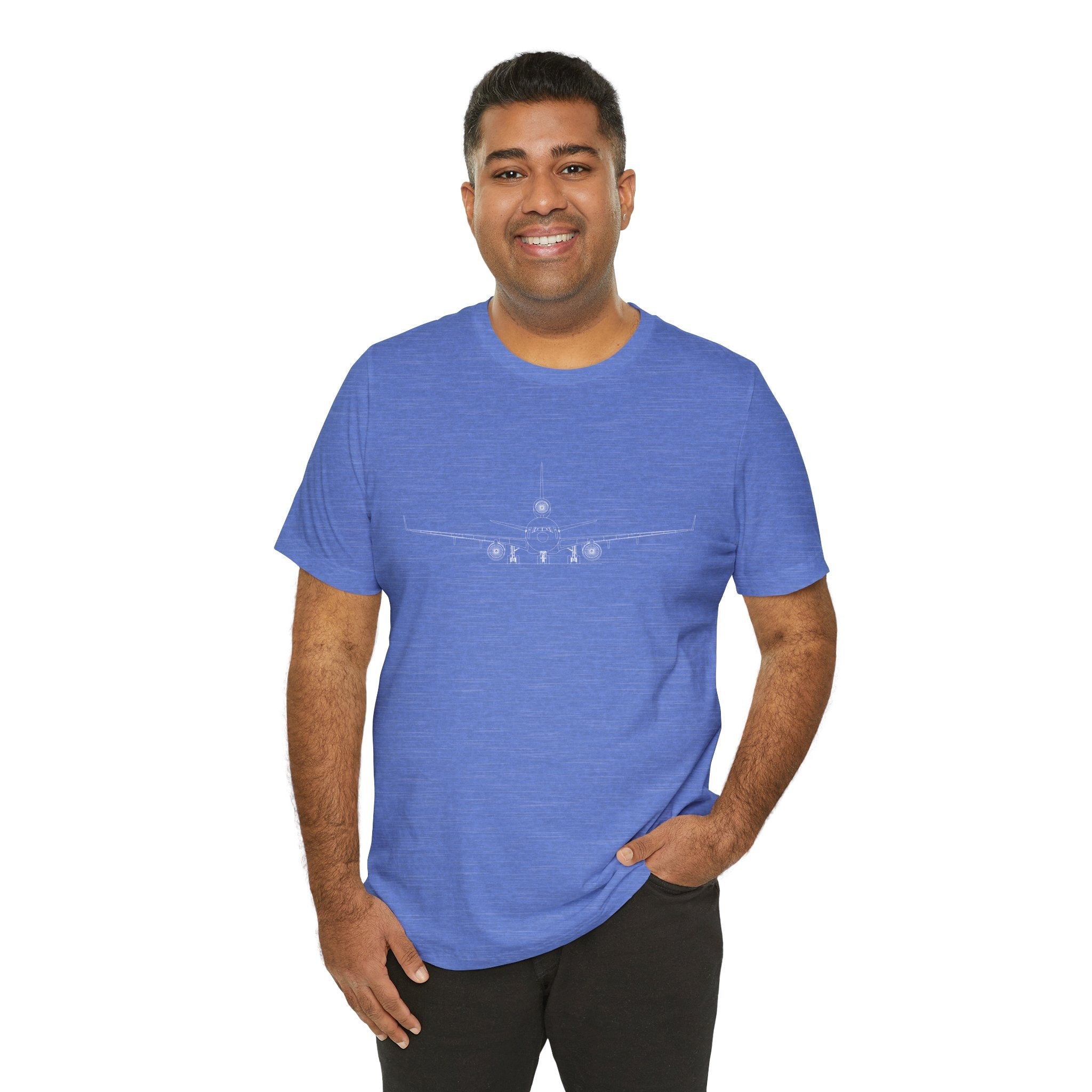 McDonnell Douglas MD-11 Unisex Soft Feel Jersey Short Sleeve Tee - Dark Heather Colors - T-Shirt - WCUniforms