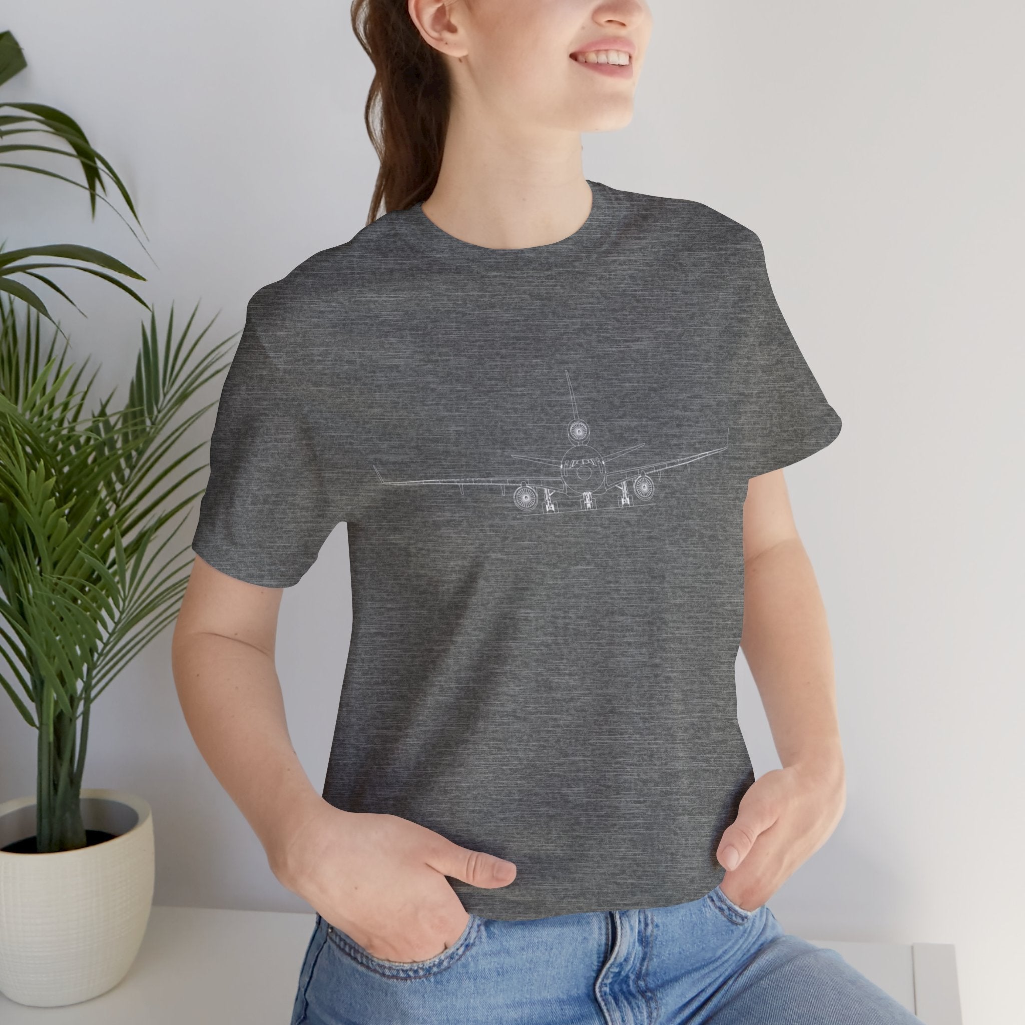 McDonnell Douglas MD-11 Unisex Soft Feel Jersey Short Sleeve Tee - Dark Heather Colors - T-Shirt - WCUniforms