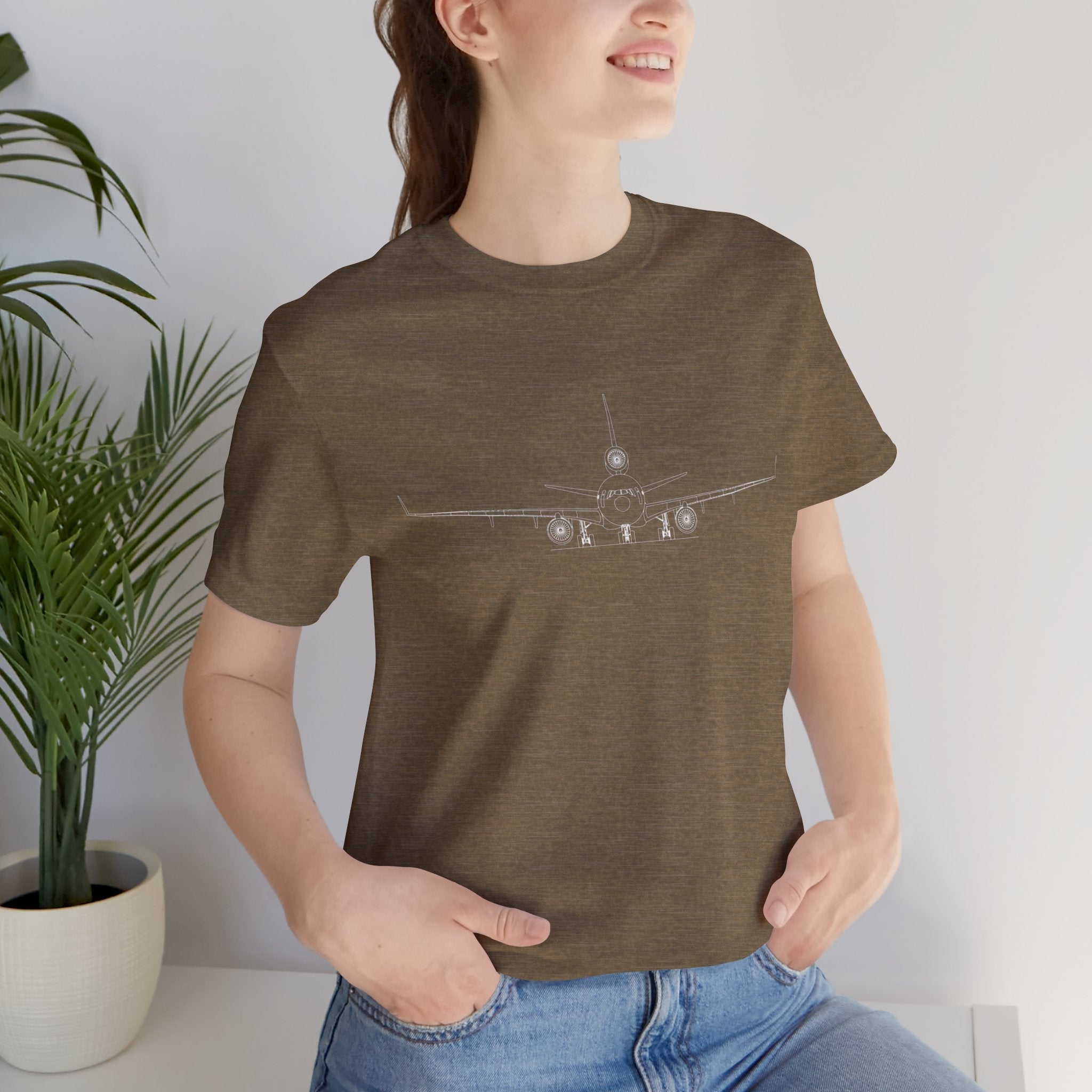McDonnell Douglas MD-11 Unisex Soft Feel Jersey Short Sleeve Tee - Dark Heather Colors - T-Shirt - WCUniforms