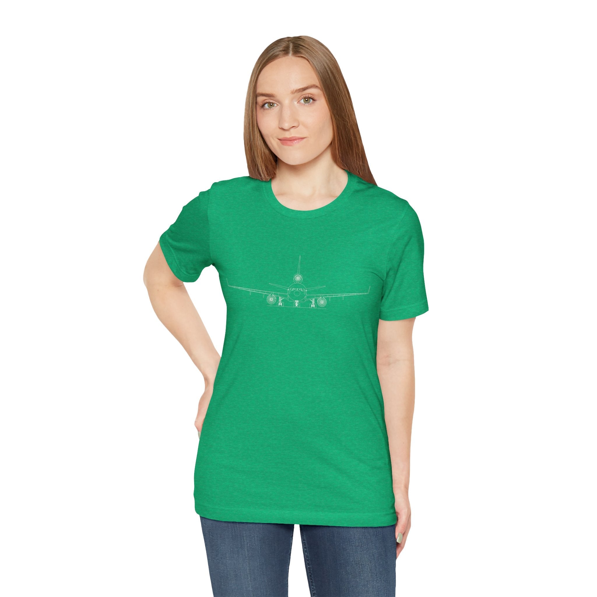 McDonnell Douglas MD-11 Unisex Soft Feel Jersey Short Sleeve Tee - Dark Heather Colors - T-Shirt - WCUniforms