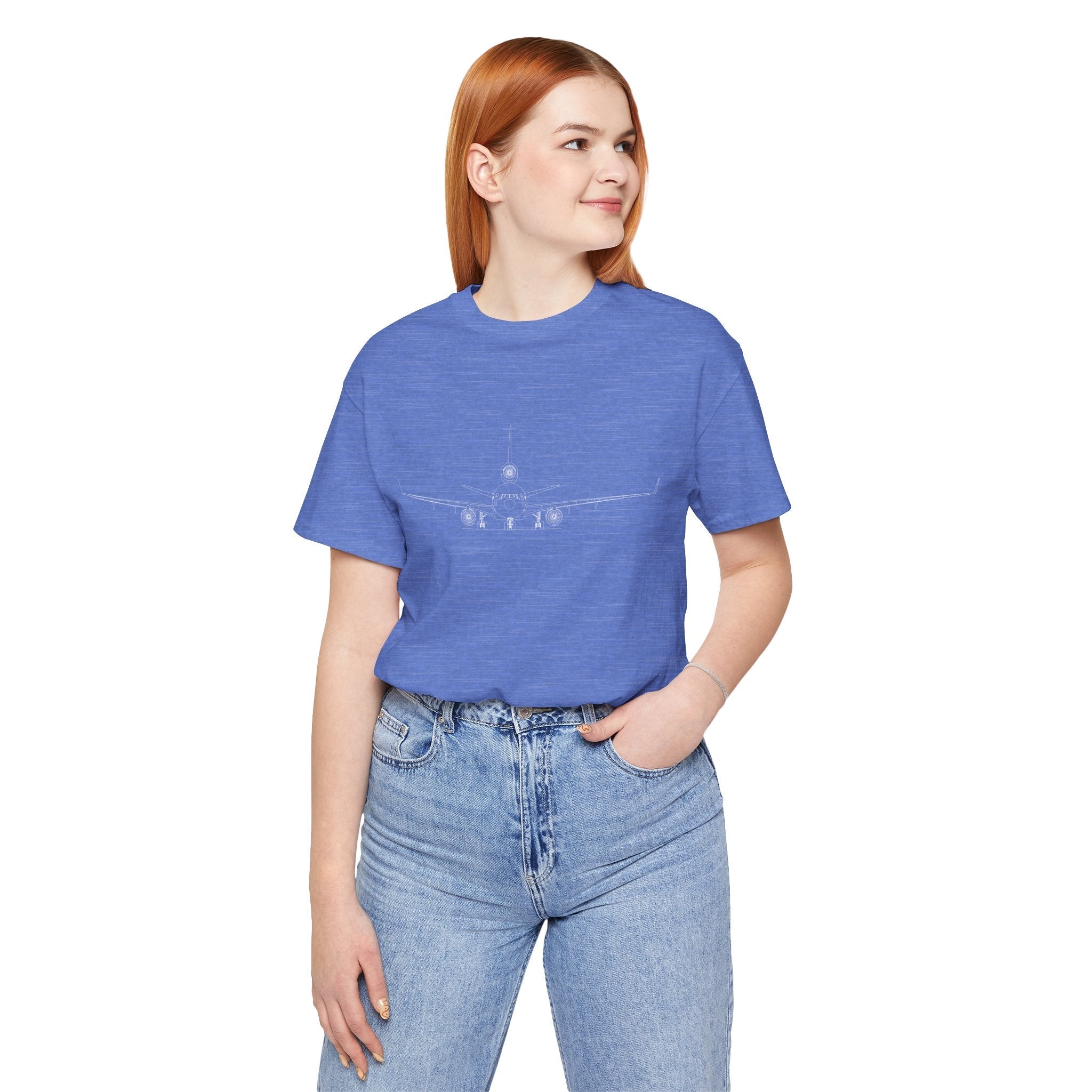 McDonnell Douglas MD-11 Unisex Soft Feel Jersey Short Sleeve Tee - Dark Heather Colors - T-Shirt - WCUniforms