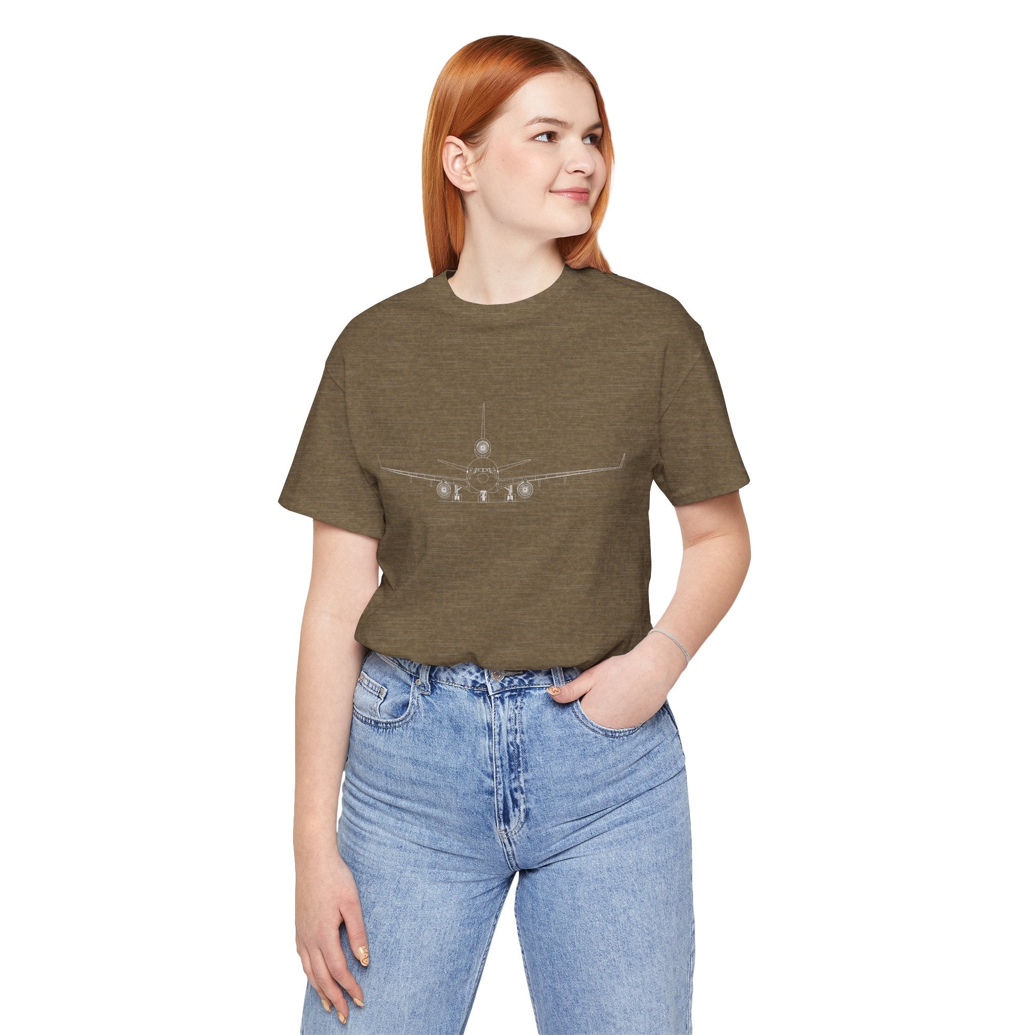 McDonnell Douglas MD-11 Unisex Soft Feel Jersey Short Sleeve Tee - Dark Heather Colors - T-Shirt - WCUniforms