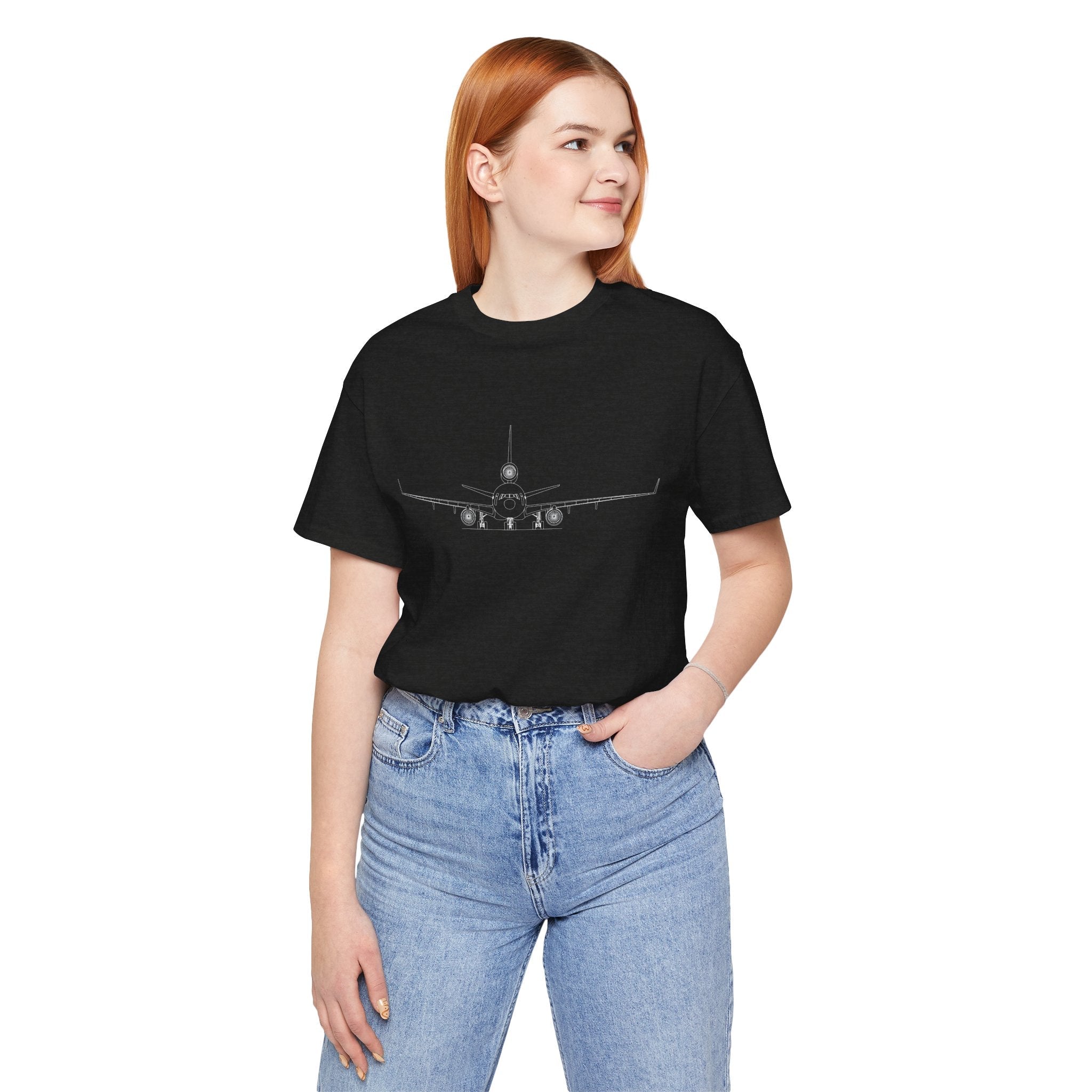 McDonnell Douglas MD-11 Unisex Soft Feel Jersey Short Sleeve Tee - Dark Heather Colors - T-Shirt - WCUniforms