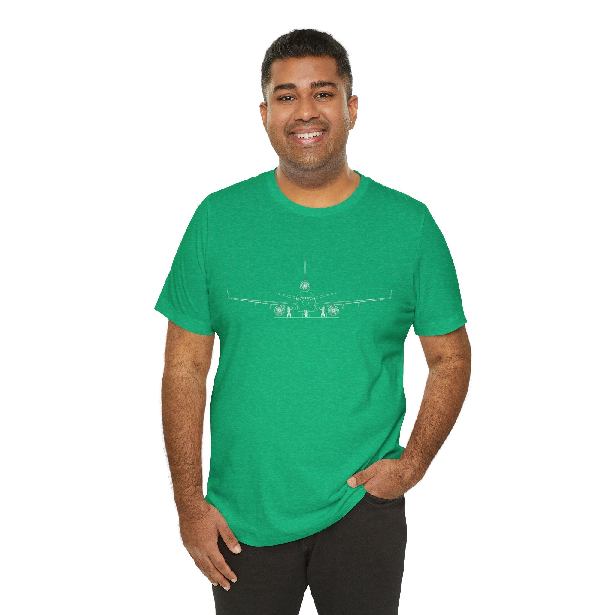 McDonnell Douglas MD-11 Unisex Soft Feel Jersey Short Sleeve Tee - Dark Heather Colors - T-Shirt - WCUniforms