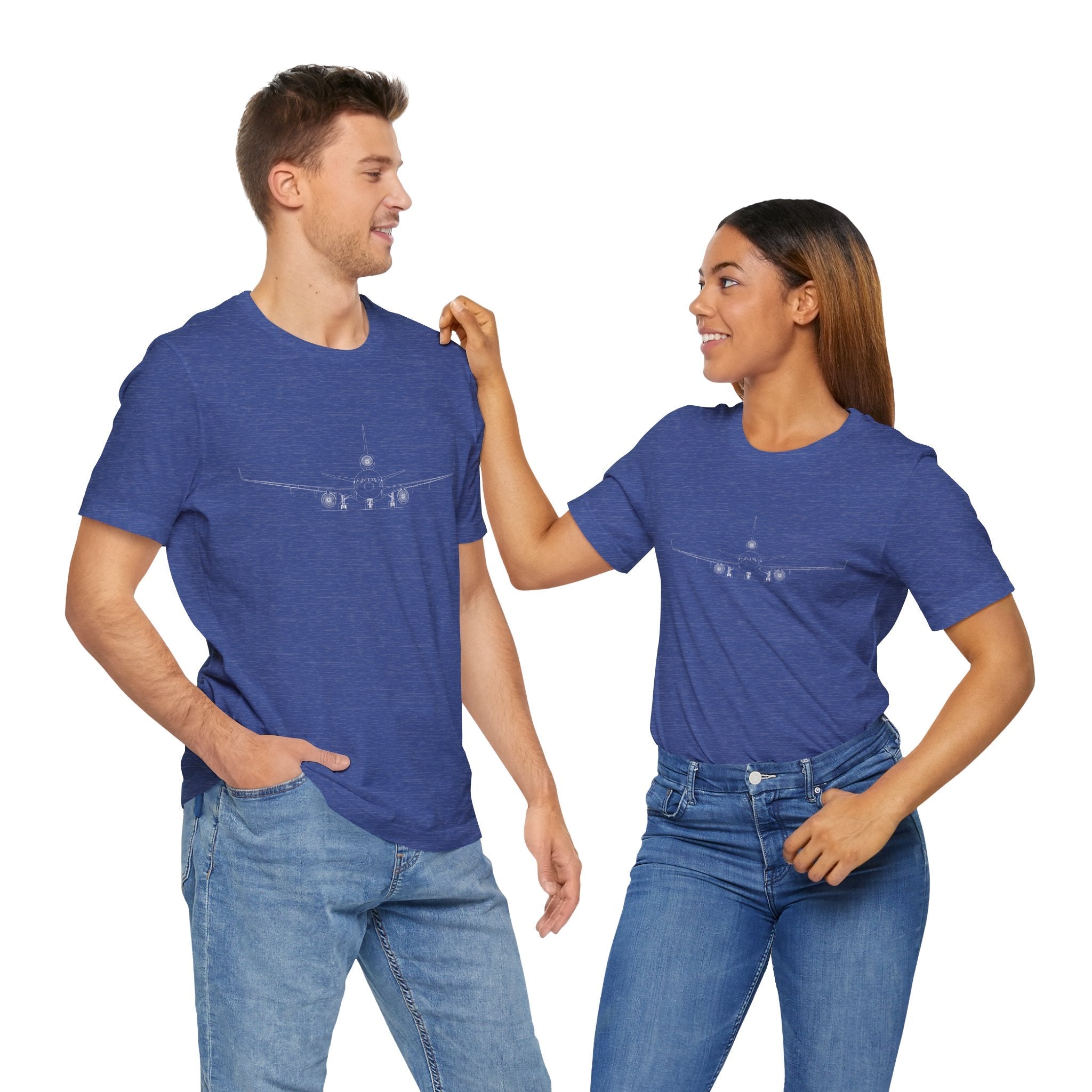 McDonnell Douglas MD-11 Unisex Soft Feel Jersey Short Sleeve Tee - Dark Heather Colors - T-Shirt - WCUniforms