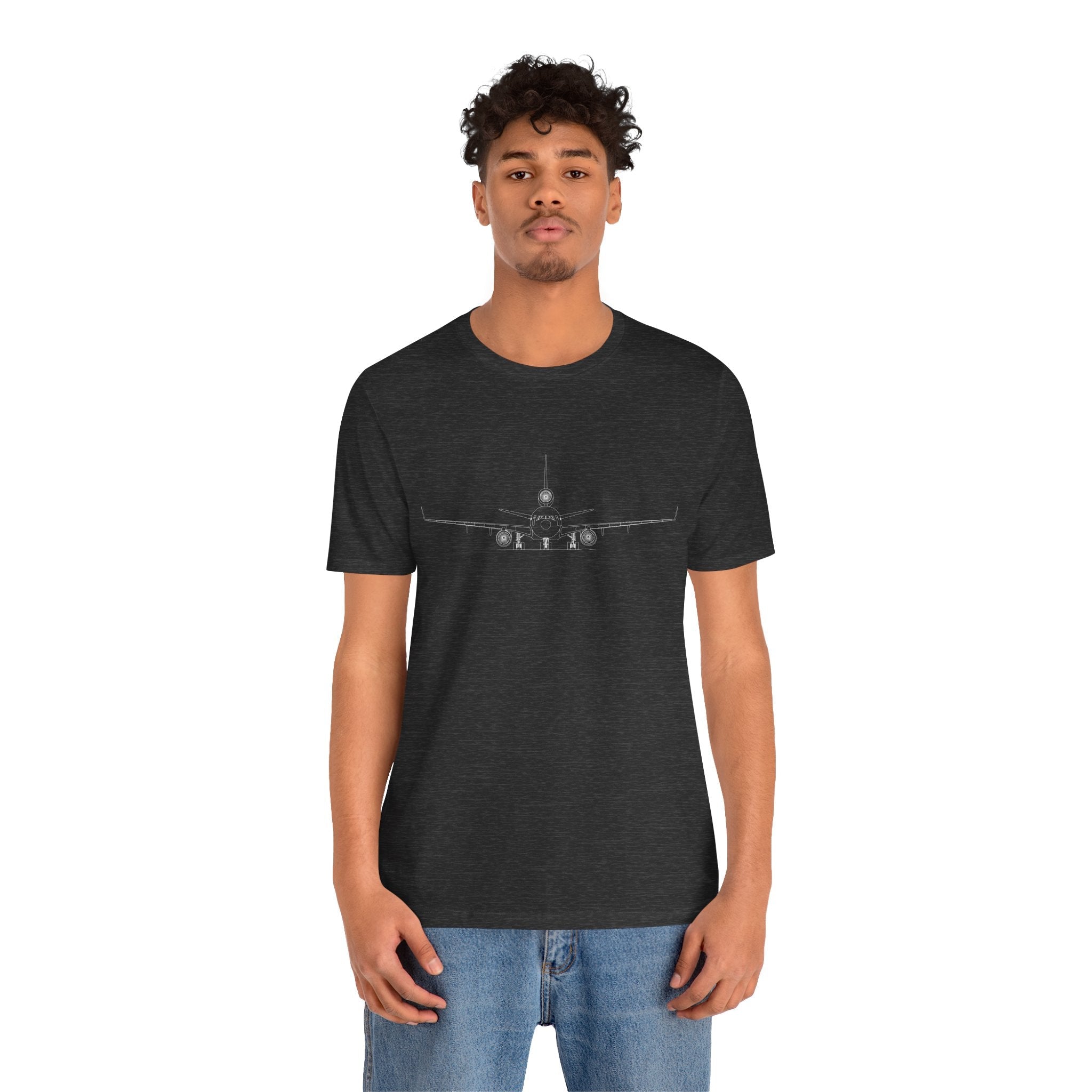 McDonnell Douglas MD-11 Unisex Soft Feel Jersey Short Sleeve Tee - Dark Heather Colors - T-Shirt - WCUniforms