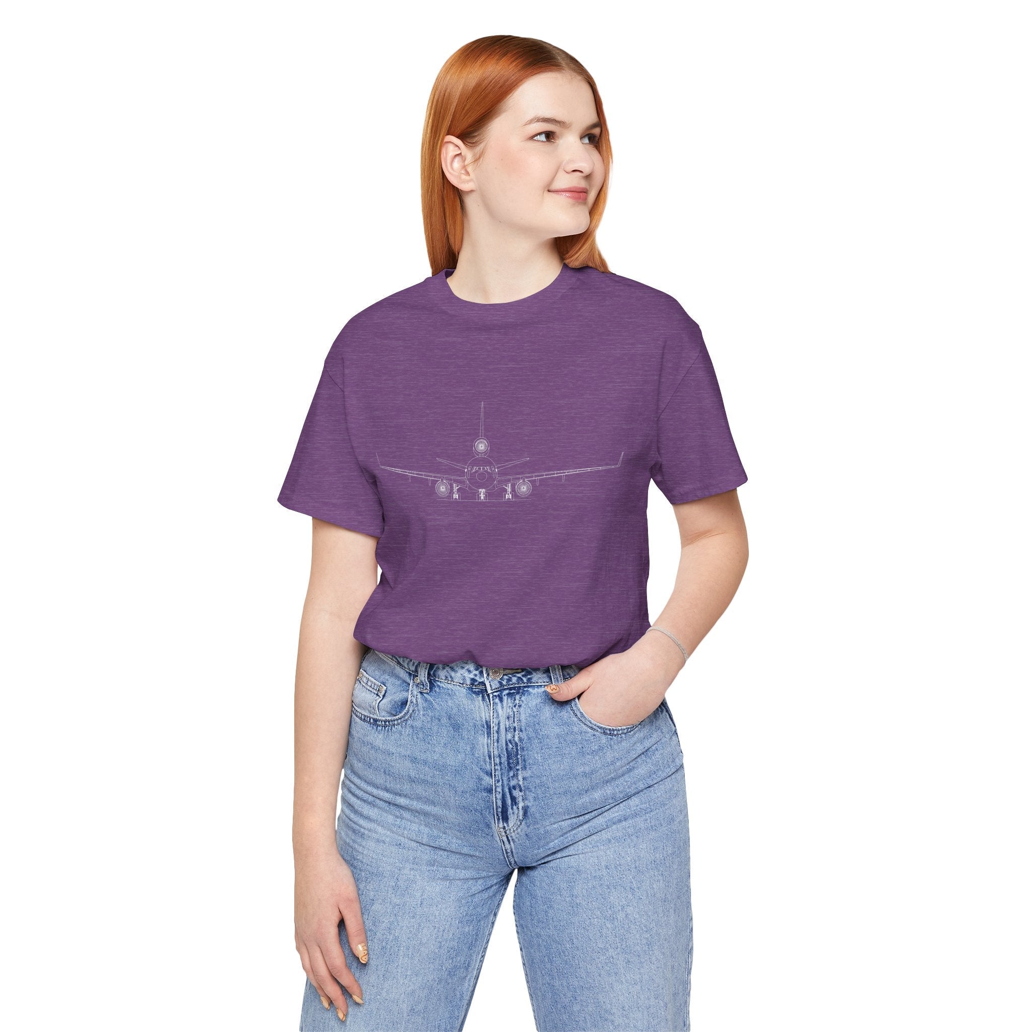 McDonnell Douglas MD-11 Unisex Soft Feel Jersey Short Sleeve Tee - Dark Heather Colors - T-Shirt - WCUniforms