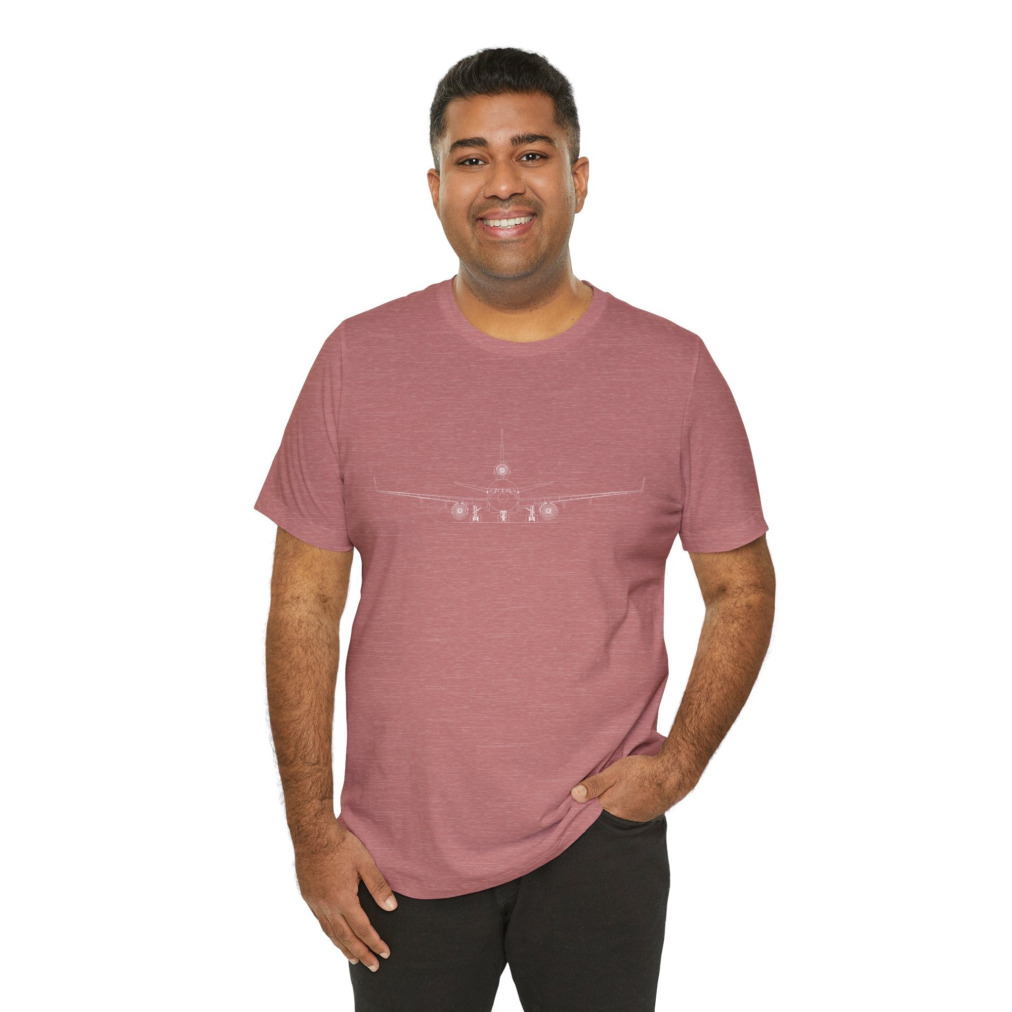 McDonnell Douglas MD-11 Unisex Soft Feel Jersey Short Sleeve Tee - Dark Heather Colors - T-Shirt - WCUniforms