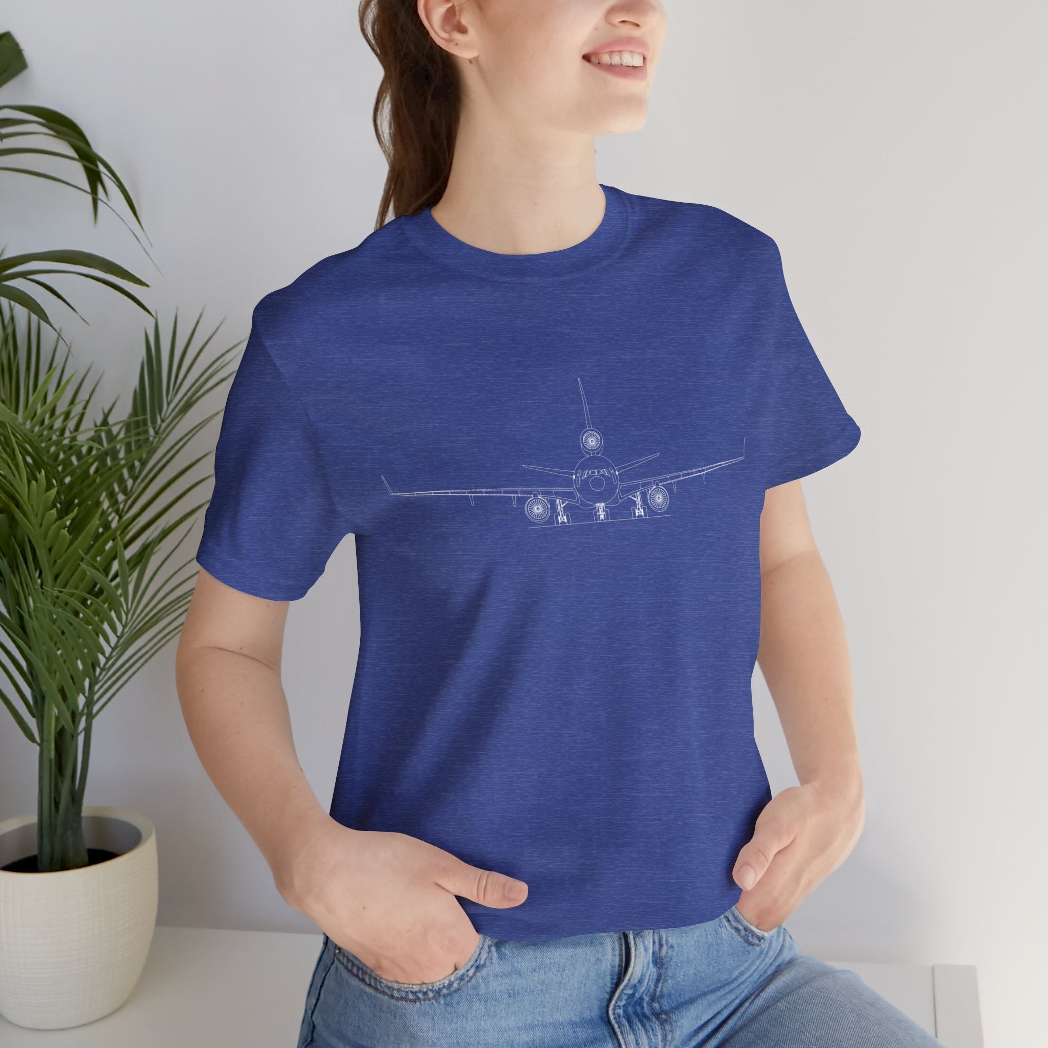 McDonnell Douglas MD-11 Unisex Soft Feel Jersey Short Sleeve Tee - Dark Heather Colors - T-Shirt - WCUniforms
