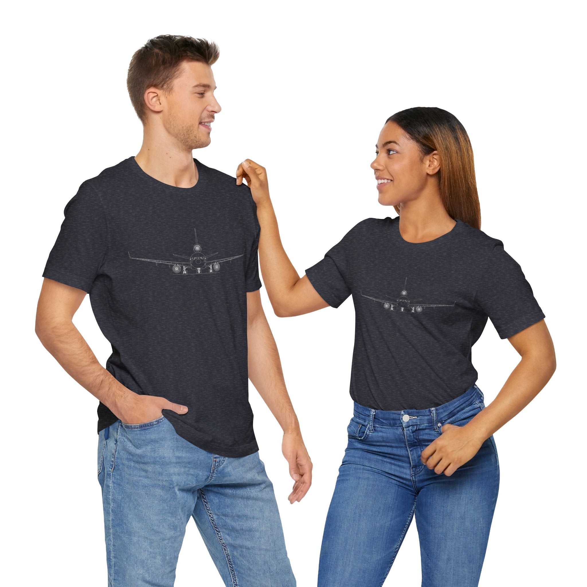 McDonnell Douglas MD-11 Unisex Soft Feel Jersey Short Sleeve Tee - Dark Heather Colors - T-Shirt - WCUniforms