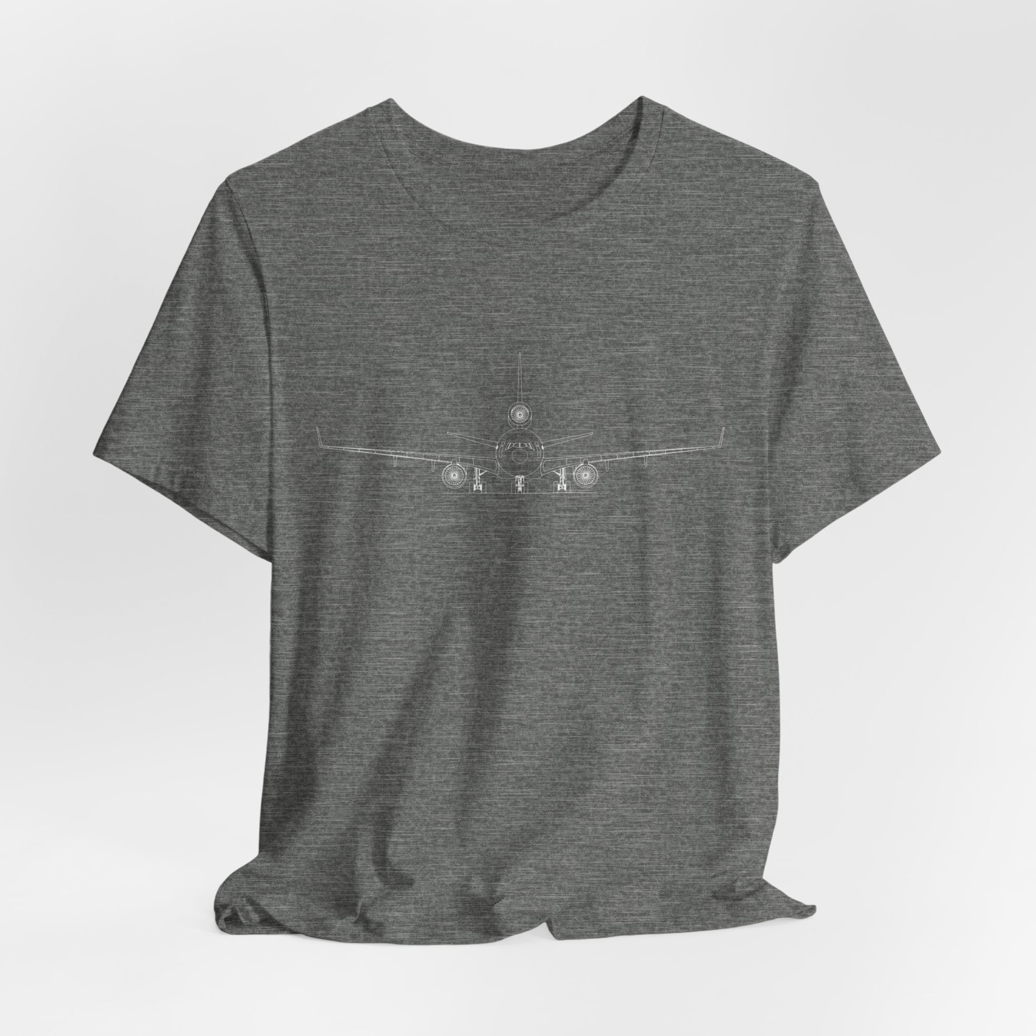 McDonnell Douglas MD-11 Unisex Soft Feel Jersey Short Sleeve Tee - Dark Heather Colors - T-Shirt - WCUniforms