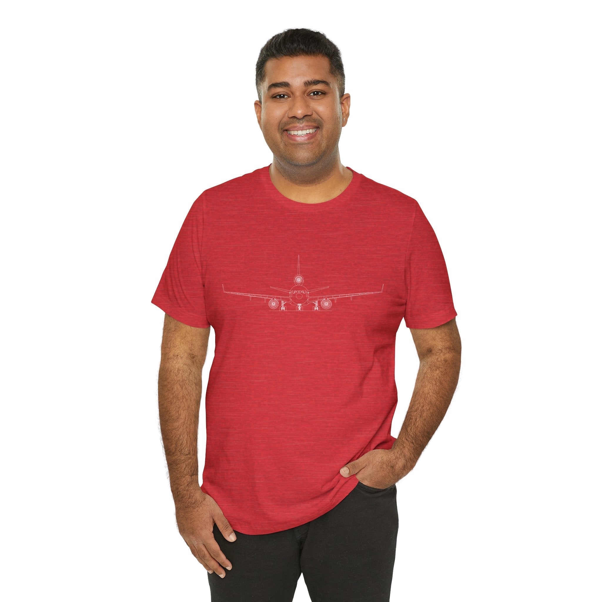 McDonnell Douglas MD-11 Unisex Soft Feel Jersey Short Sleeve Tee - Dark Heather Colors - T-Shirt - WCUniforms