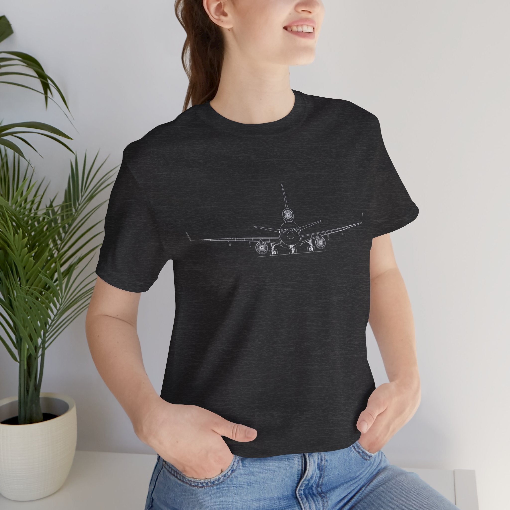 McDonnell Douglas MD-11 Unisex Soft Feel Jersey Short Sleeve Tee - Dark Heather Colors - T-Shirt - WCUniforms