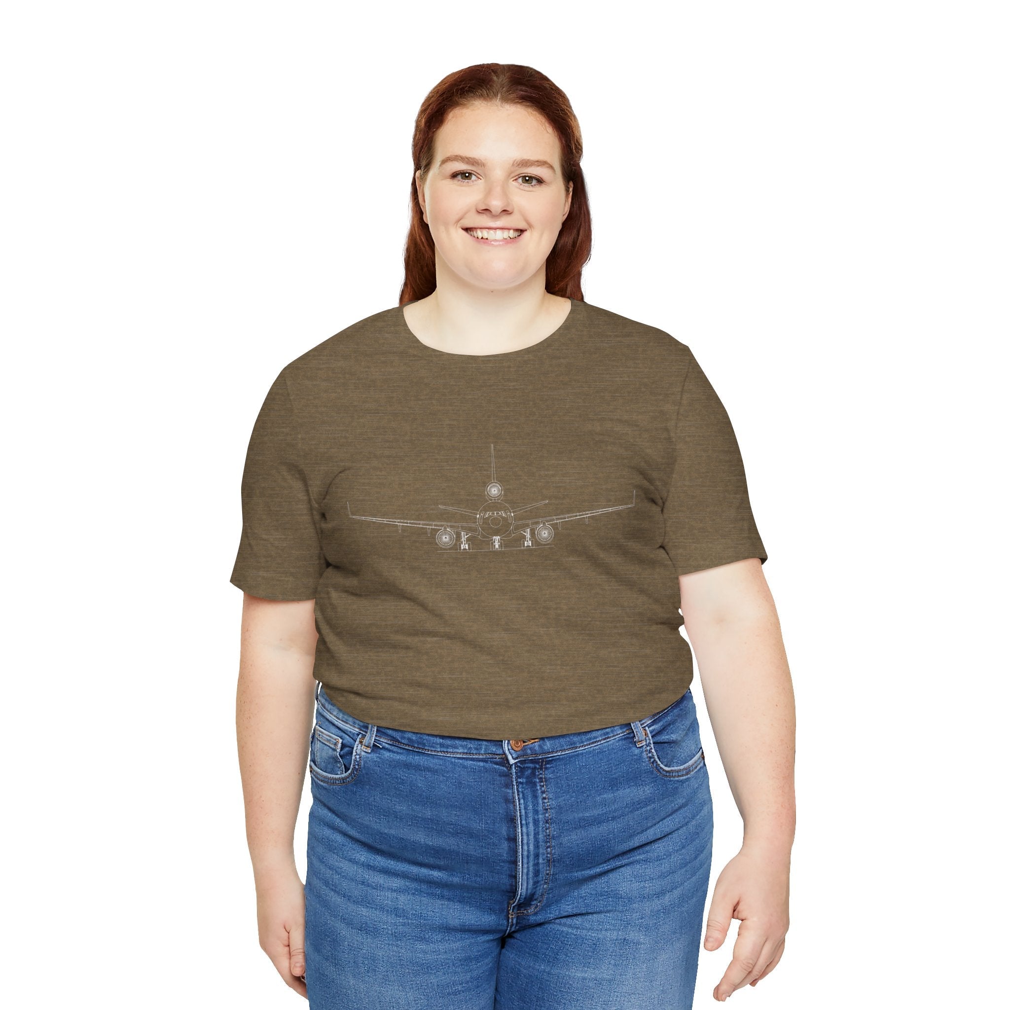 McDonnell Douglas MD-11 Unisex Soft Feel Jersey Short Sleeve Tee - Dark Heather Colors - T-Shirt - WCUniforms