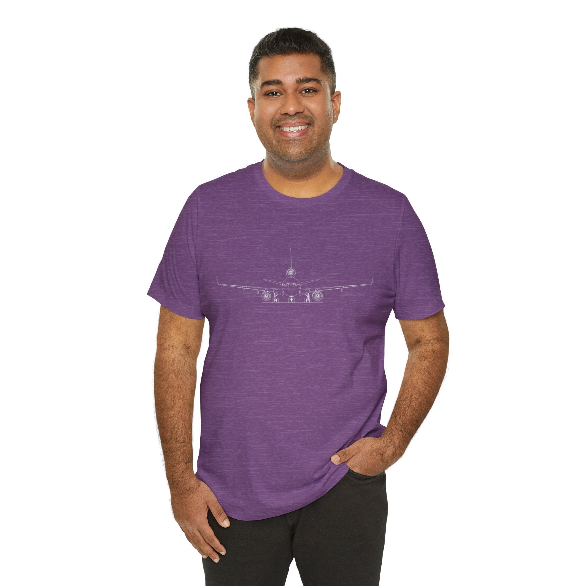 McDonnell Douglas MD-11 Unisex Soft Feel Jersey Short Sleeve Tee - Dark Heather Colors - T-Shirt - WCUniforms