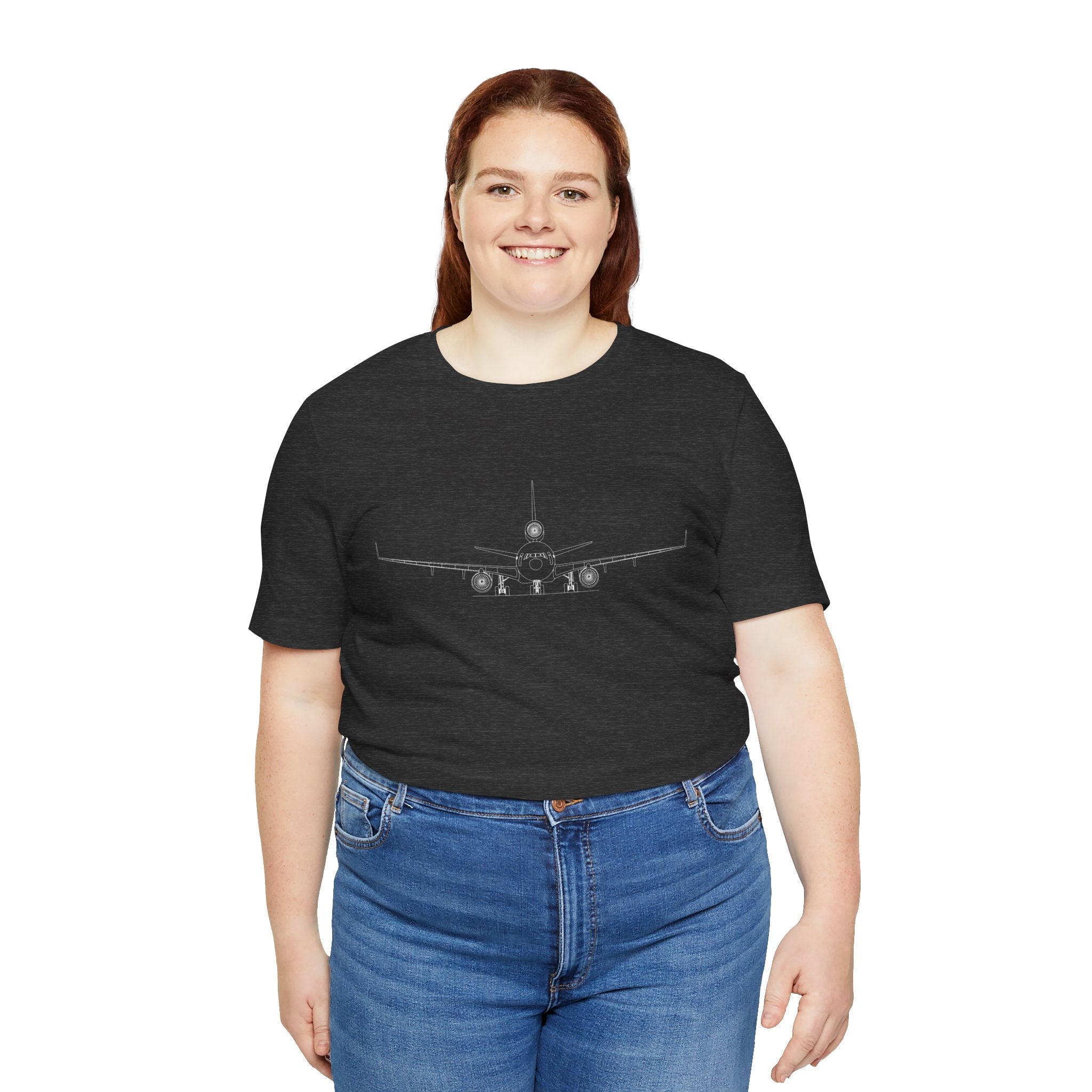 McDonnell Douglas MD-11 Unisex Soft Feel Jersey Short Sleeve Tee - Dark Heather Colors - T-Shirt - WCUniforms