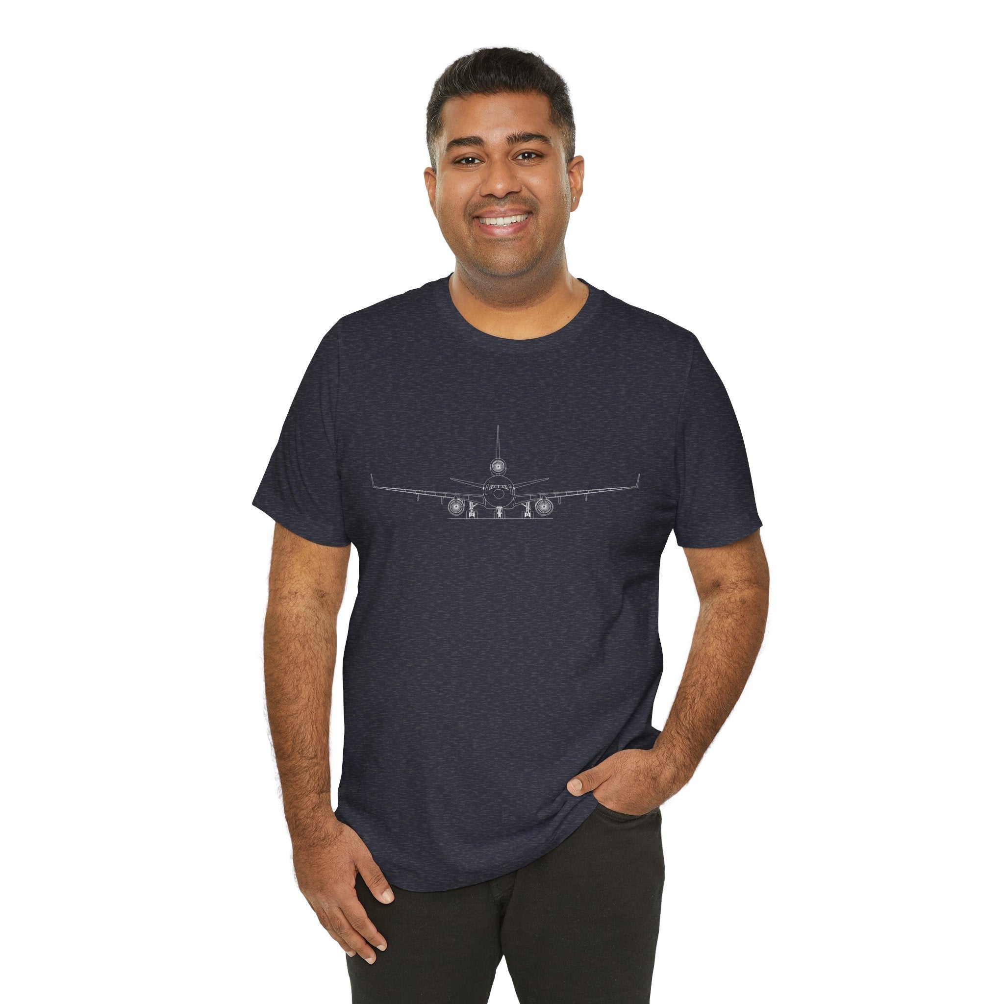 McDonnell Douglas MD-11 Unisex Soft Feel Jersey Short Sleeve Tee - Dark Heather Colors - T-Shirt - WCUniforms