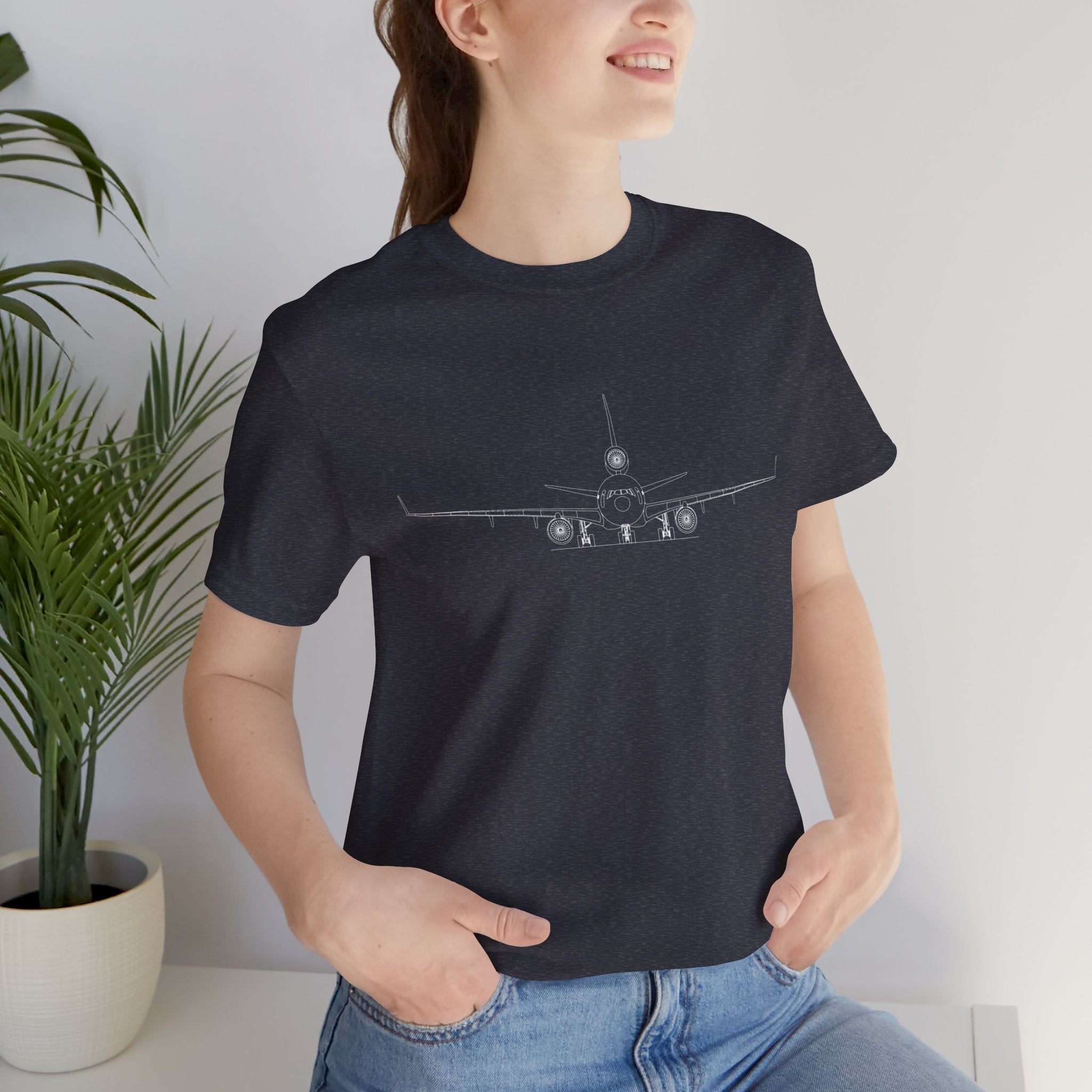McDonnell Douglas MD-11 Unisex Soft Feel Jersey Short Sleeve Tee - Dark Heather Colors - T-Shirt - WCUniforms