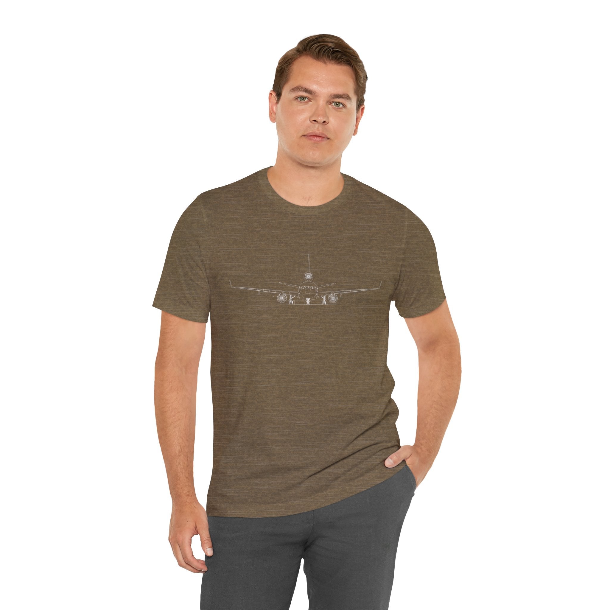 McDonnell Douglas MD-11 Unisex Soft Feel Jersey Short Sleeve Tee - Dark Heather Colors - T-Shirt - WCUniforms