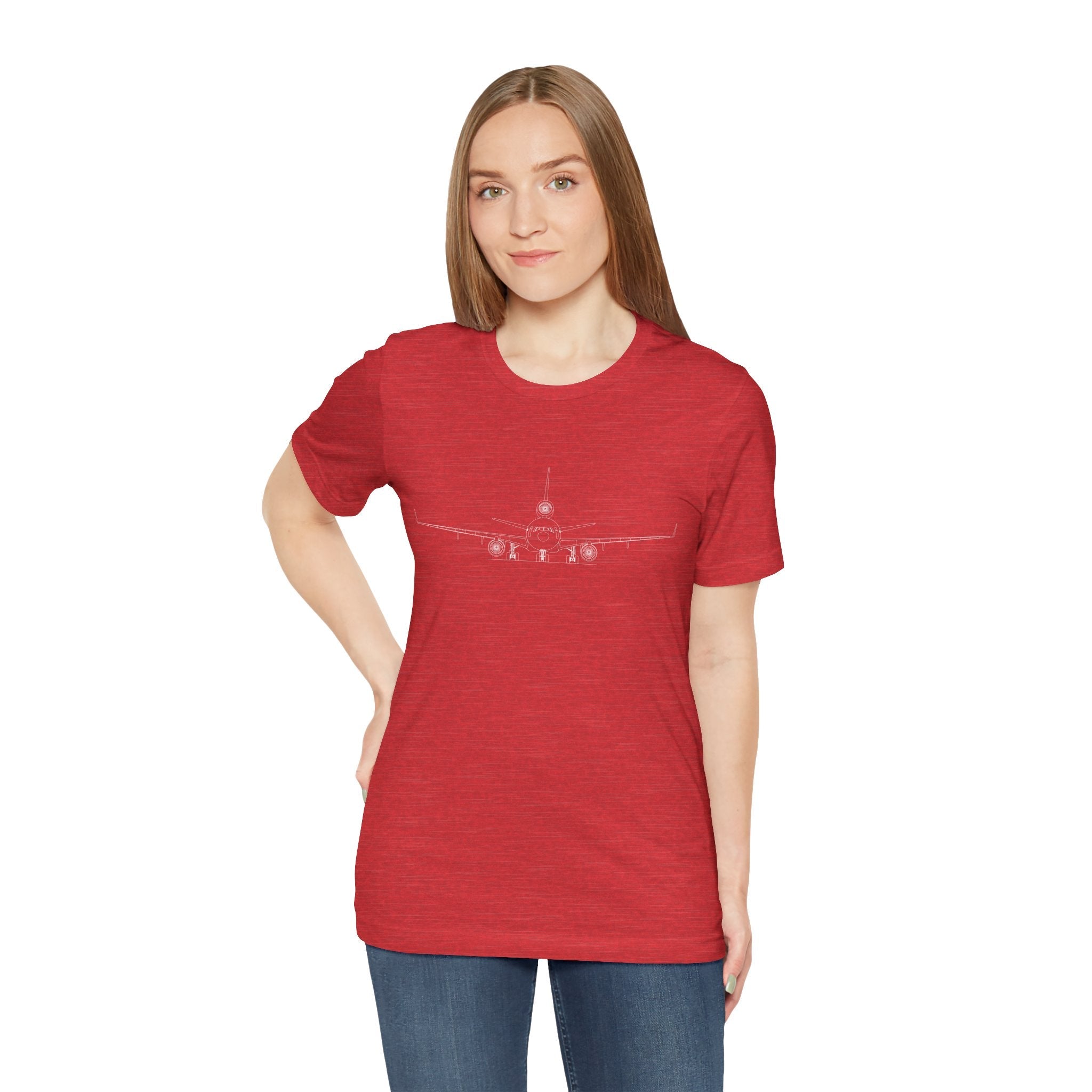 McDonnell Douglas MD-11 Unisex Soft Feel Jersey Short Sleeve Tee - Dark Heather Colors - T-Shirt - WCUniforms