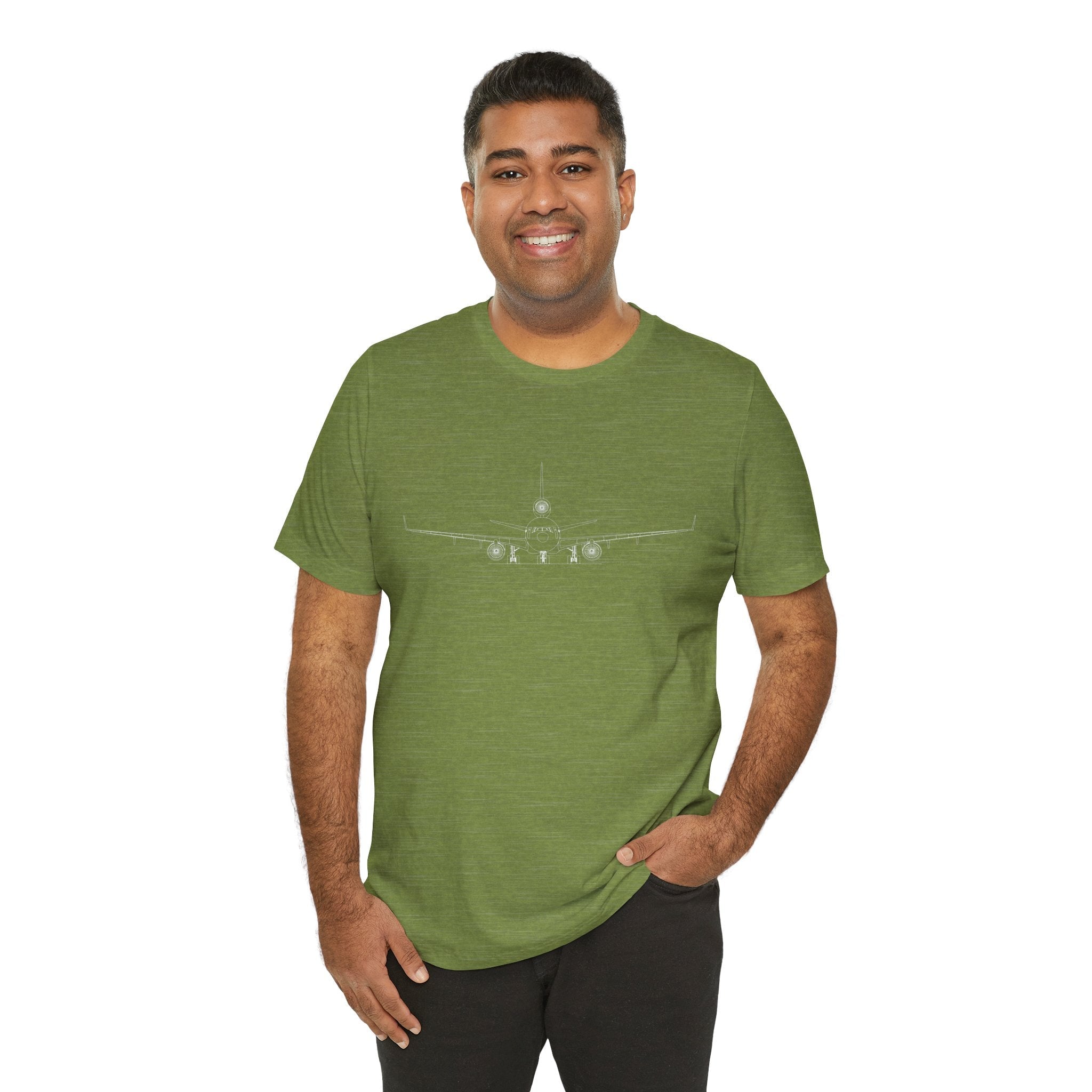 McDonnell Douglas MD-11 Unisex Soft Feel Jersey Short Sleeve Tee - Dark Heather Colors - T-Shirt - WCUniforms