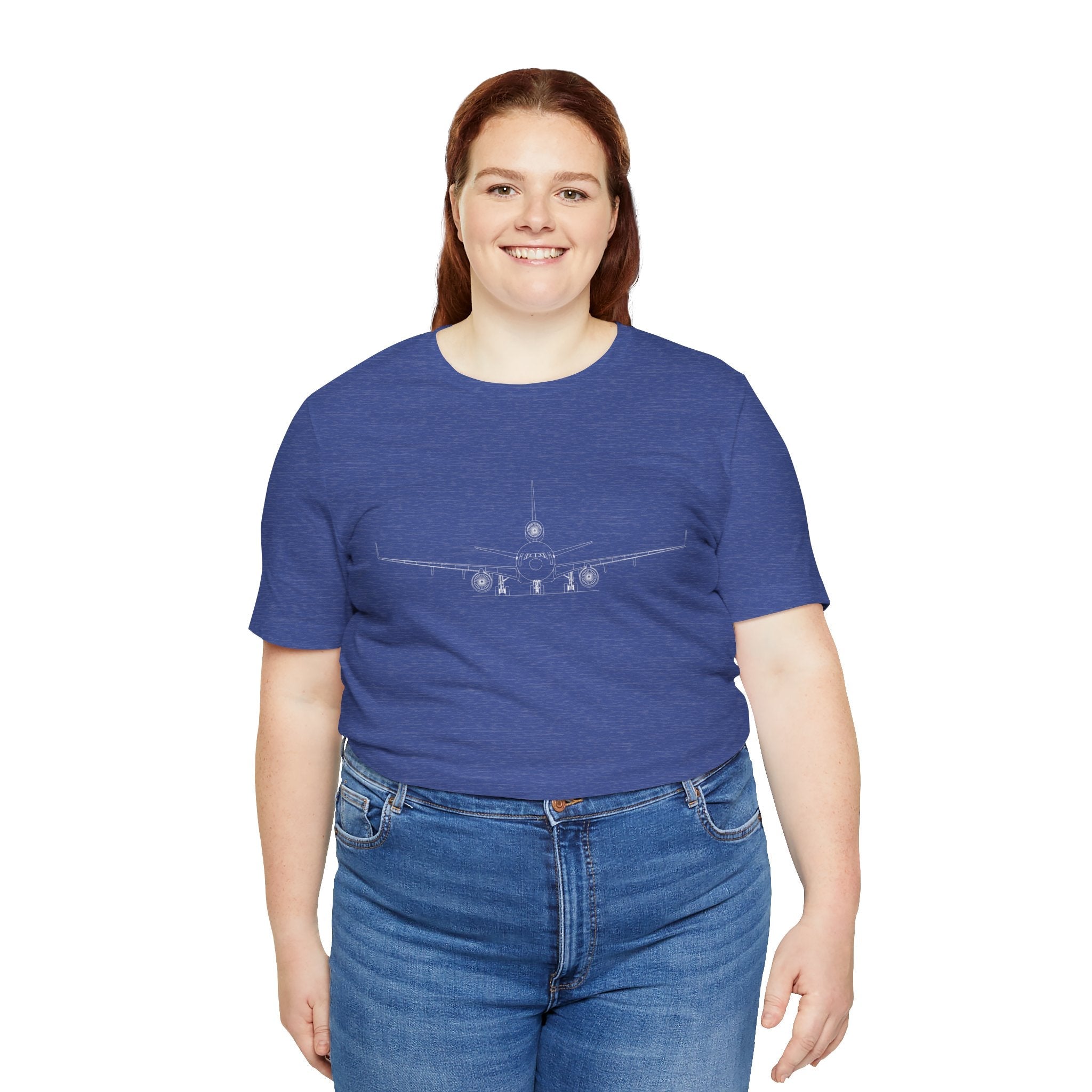 McDonnell Douglas MD-11 Unisex Soft Feel Jersey Short Sleeve Tee - Dark Heather Colors - T-Shirt - WCUniforms