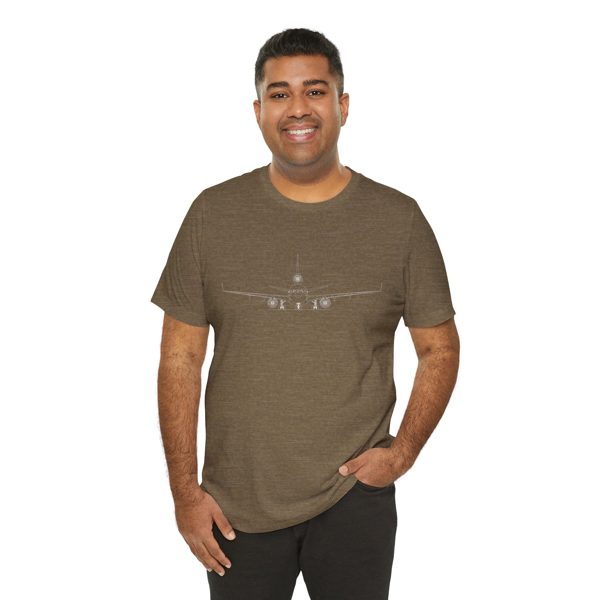 McDonnell Douglas MD-11 Unisex Soft Feel Jersey Short Sleeve Tee - Dark Heather Colors - T-Shirt - WCUniforms