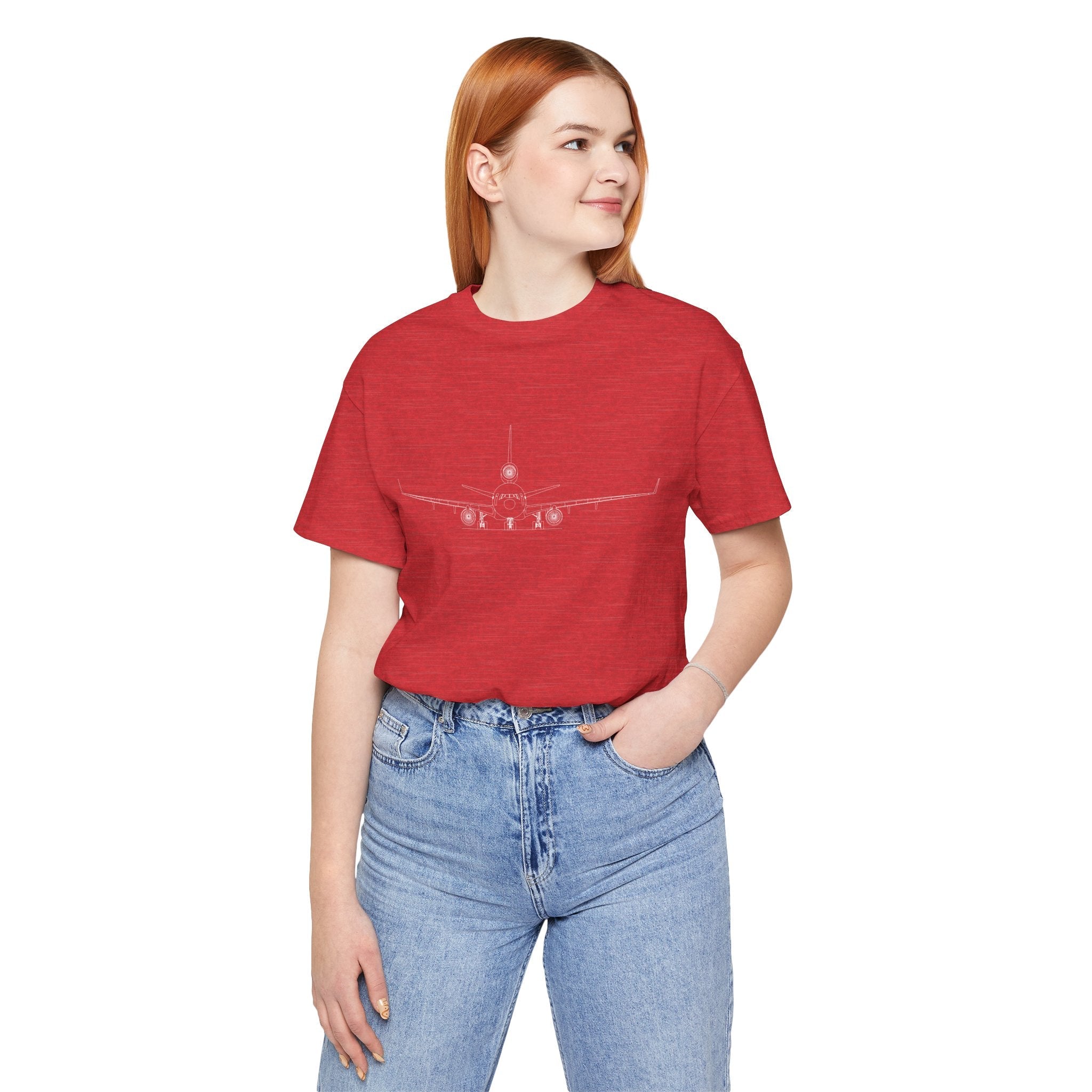 McDonnell Douglas MD-11 Unisex Soft Feel Jersey Short Sleeve Tee - Dark Heather Colors - T-Shirt - WCUniforms