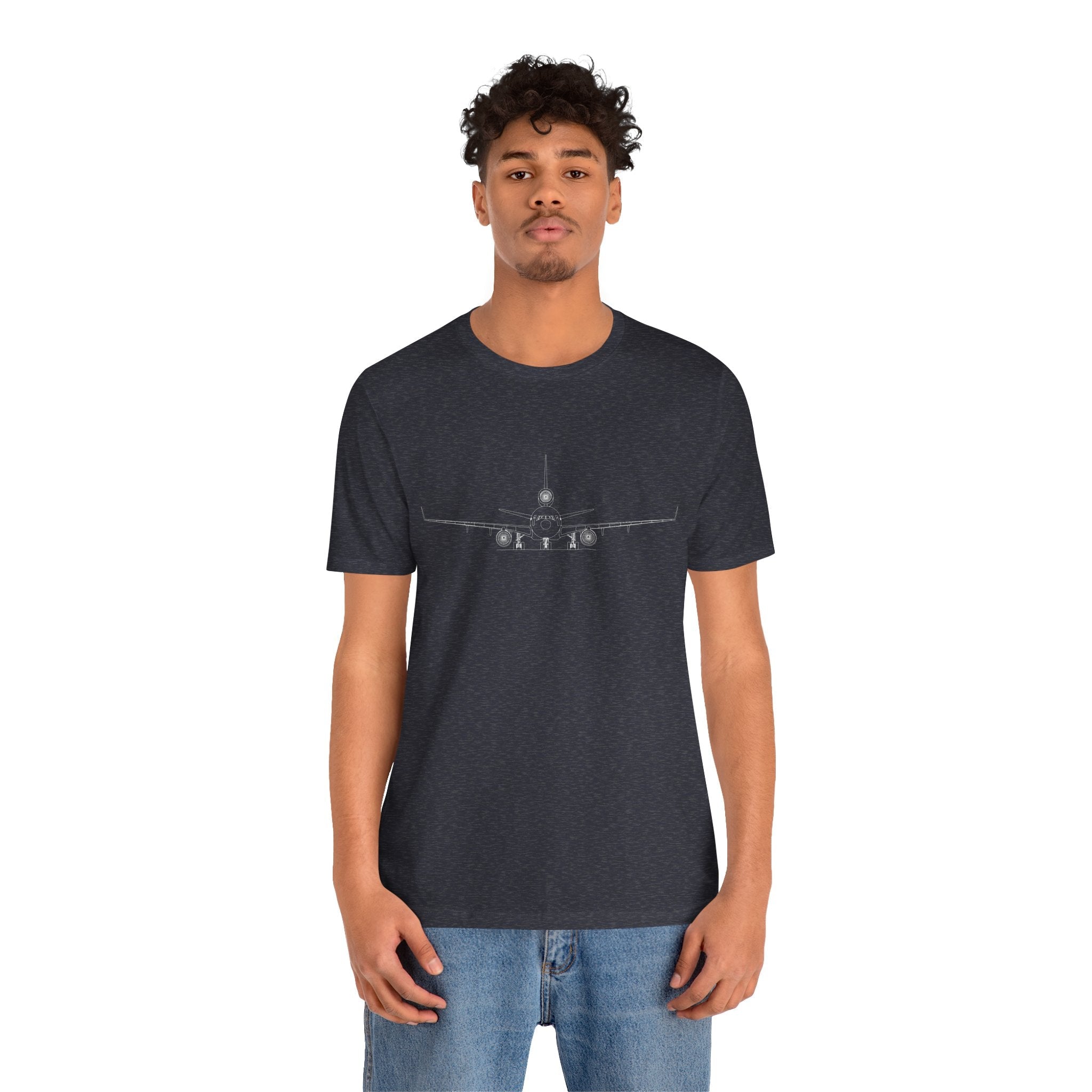 McDonnell Douglas MD-11 Unisex Soft Feel Jersey Short Sleeve Tee - Dark Heather Colors - T-Shirt - WCUniforms