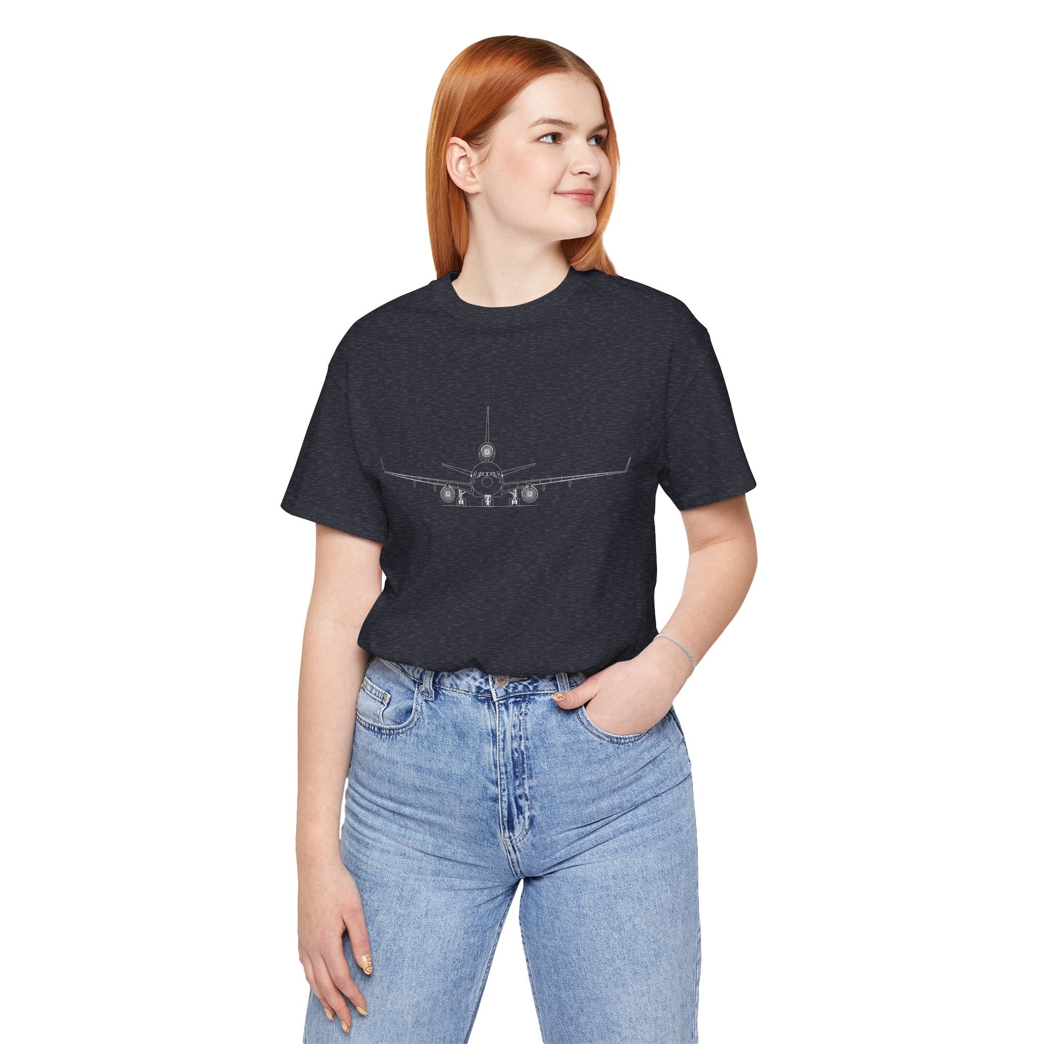 McDonnell Douglas MD-11 Unisex Soft Feel Jersey Short Sleeve Tee - Dark Heather Colors - T-Shirt - WCUniforms