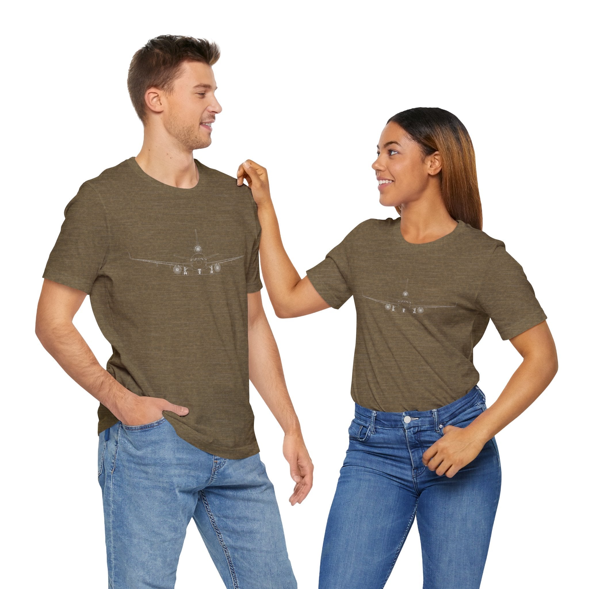 McDonnell Douglas MD-11 Unisex Soft Feel Jersey Short Sleeve Tee - Dark Heather Colors - T-Shirt - WCUniforms