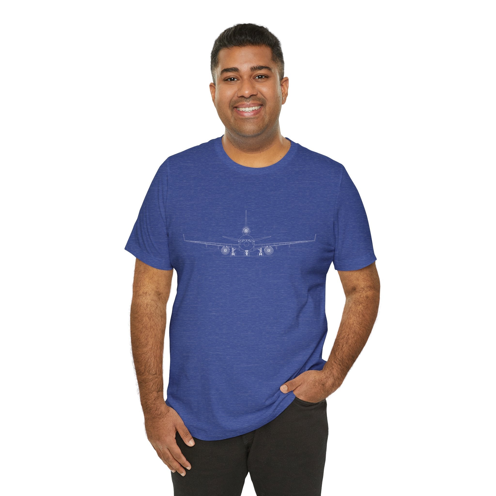McDonnell Douglas MD-11 Unisex Soft Feel Jersey Short Sleeve Tee - Dark Heather Colors - T-Shirt - WCUniforms