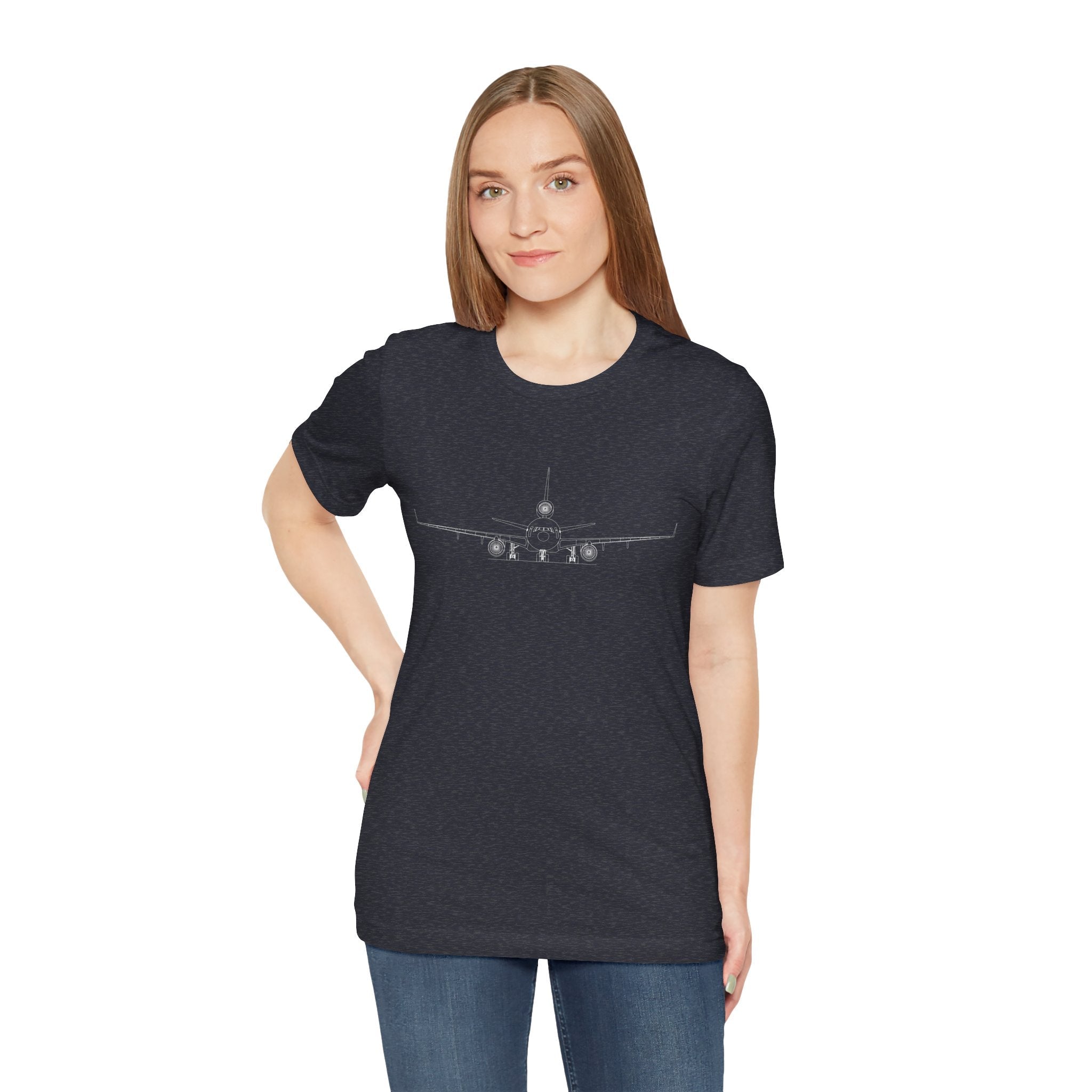 McDonnell Douglas MD-11 Unisex Soft Feel Jersey Short Sleeve Tee - Dark Heather Colors - T-Shirt - WCUniforms