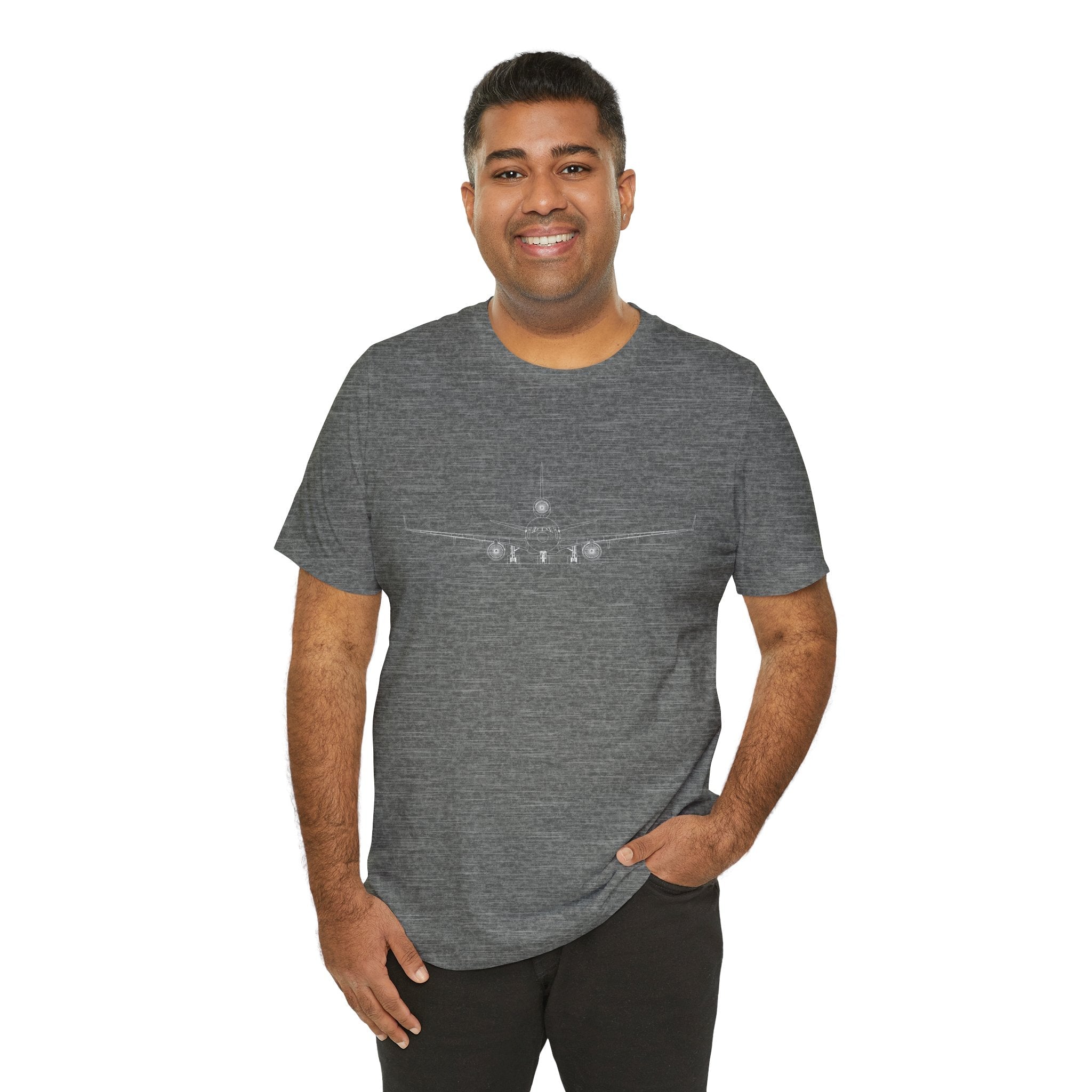 McDonnell Douglas MD-11 Unisex Soft Feel Jersey Short Sleeve Tee - Dark Heather Colors - T-Shirt - WCUniforms