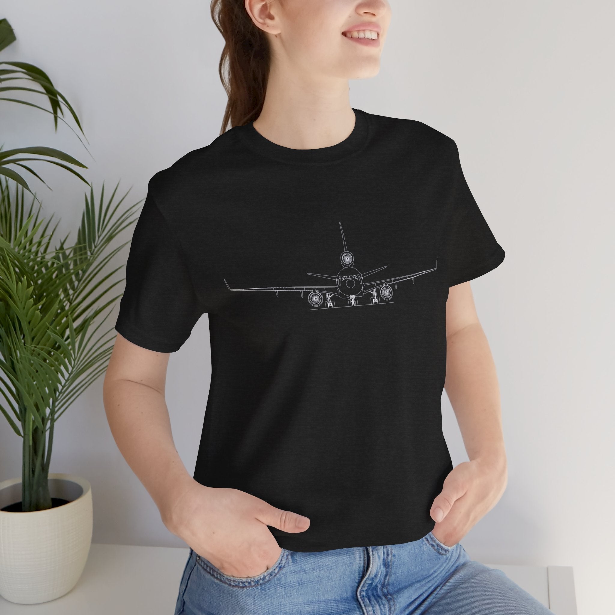McDonnell Douglas MD-11 Unisex Soft Feel Jersey Short Sleeve Tee - Dark Heather Colors - T-Shirt - WCUniforms