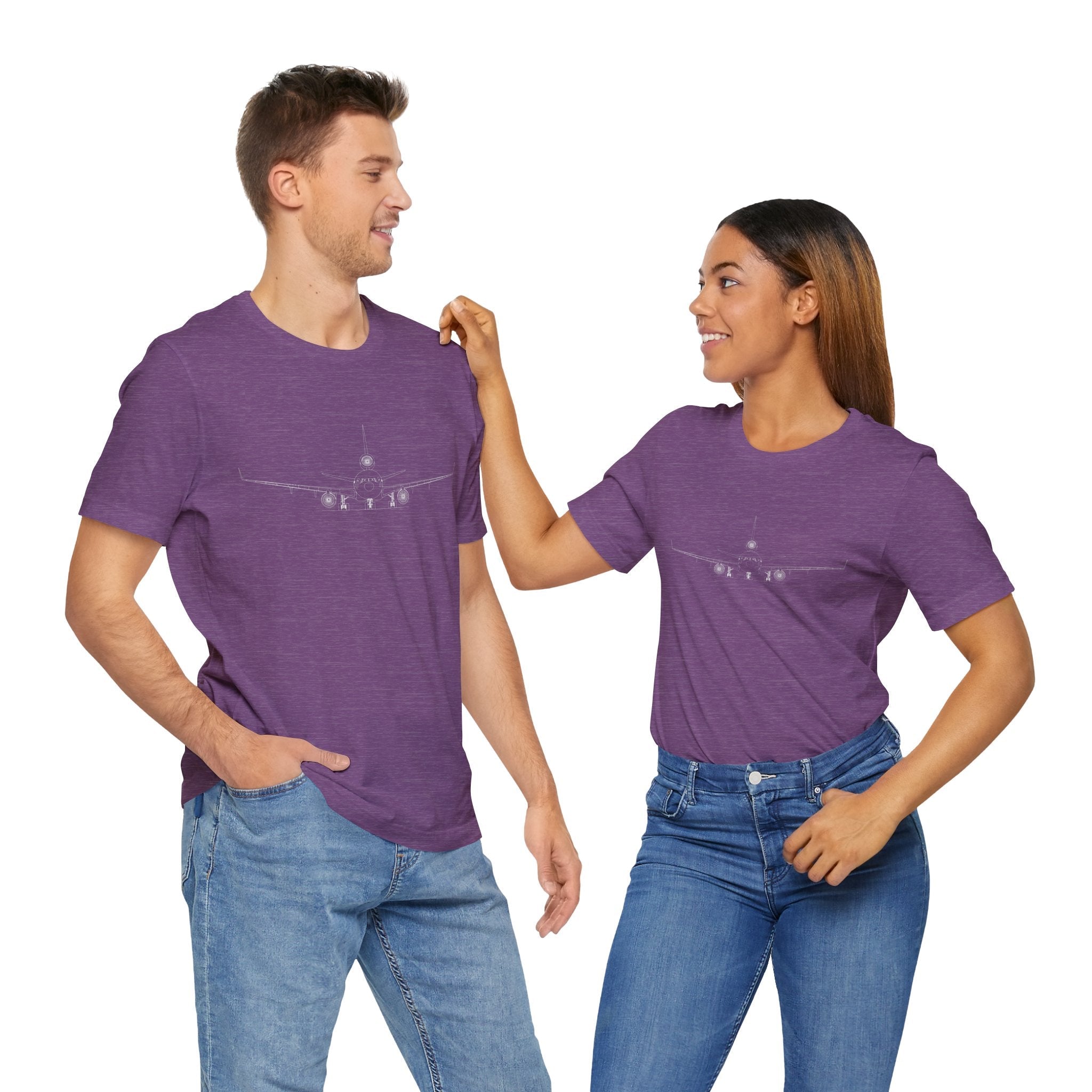 McDonnell Douglas MD-11 Unisex Soft Feel Jersey Short Sleeve Tee - Dark Heather Colors - T-Shirt - WCUniforms